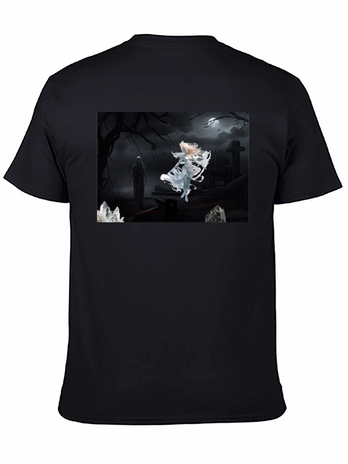 Gothic T-Shirt - Angel vs. Reaper Black Tee