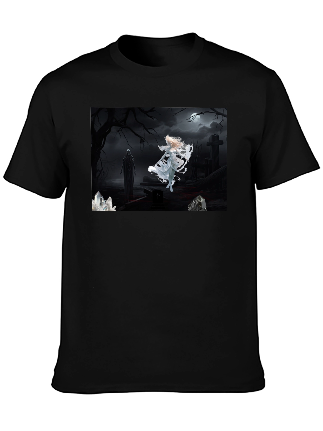 Gothic T-Shirt - Angel vs. Reaper Black Tee