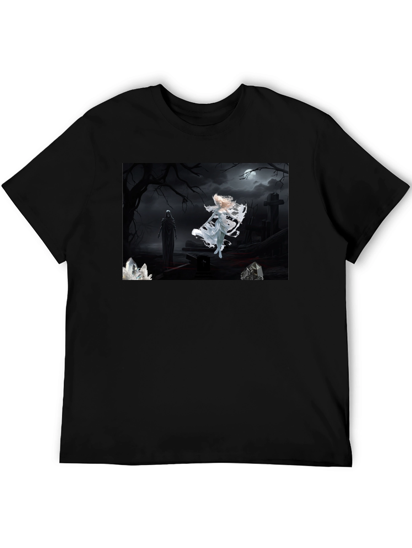 Gothic T-Shirt - Angel vs. Reaper Black Tee