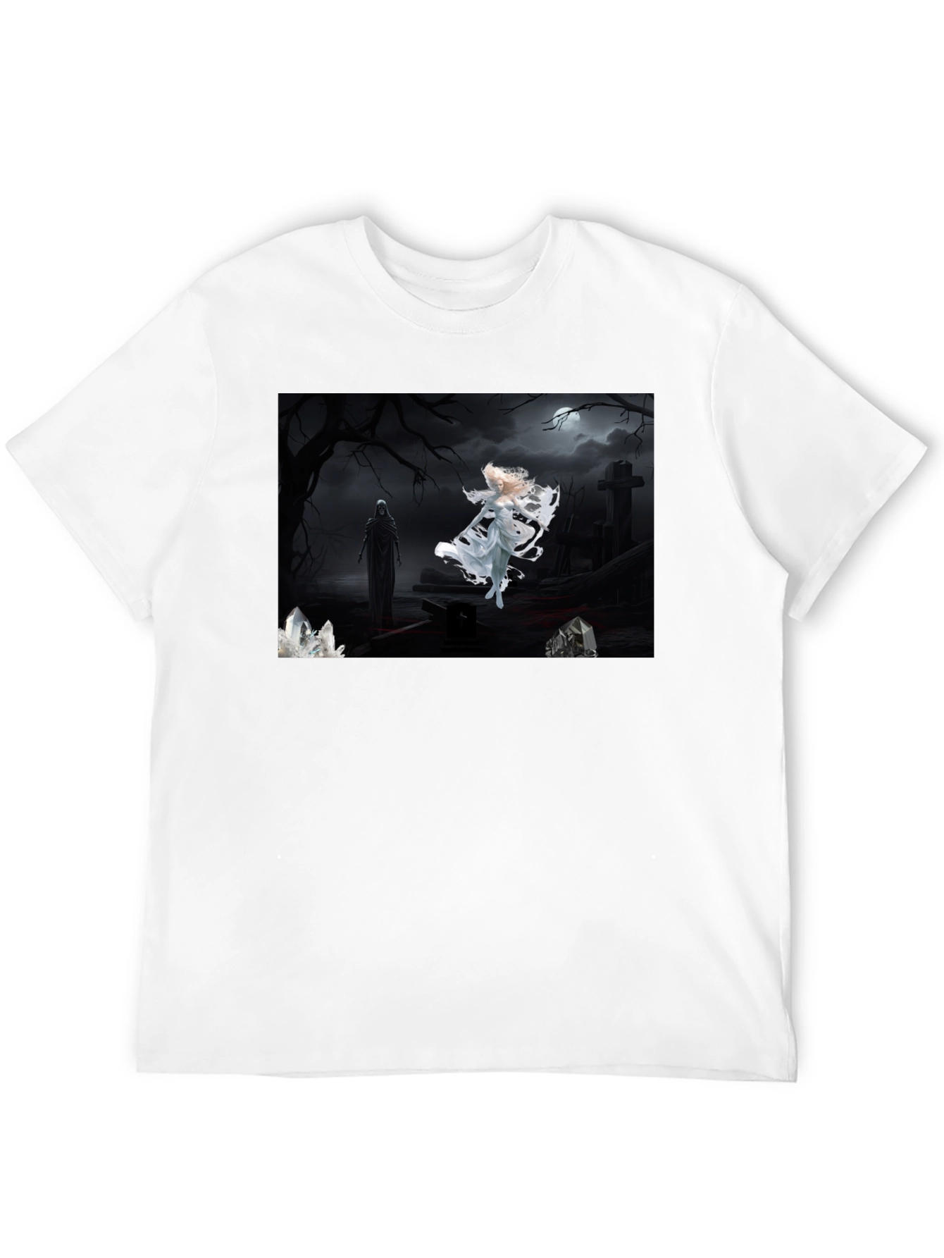 Gothic T-Shirt - Angel vs. Reaper Black Tee