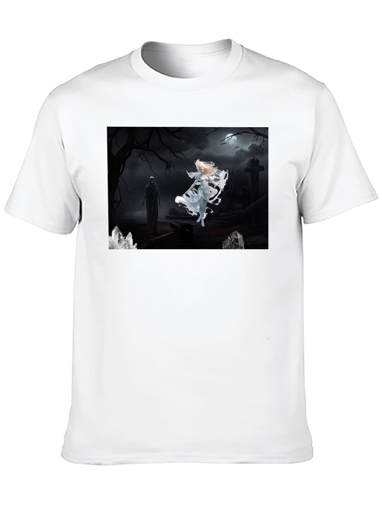 Gothic T-Shirt - Angel vs. Reaper Black Tee