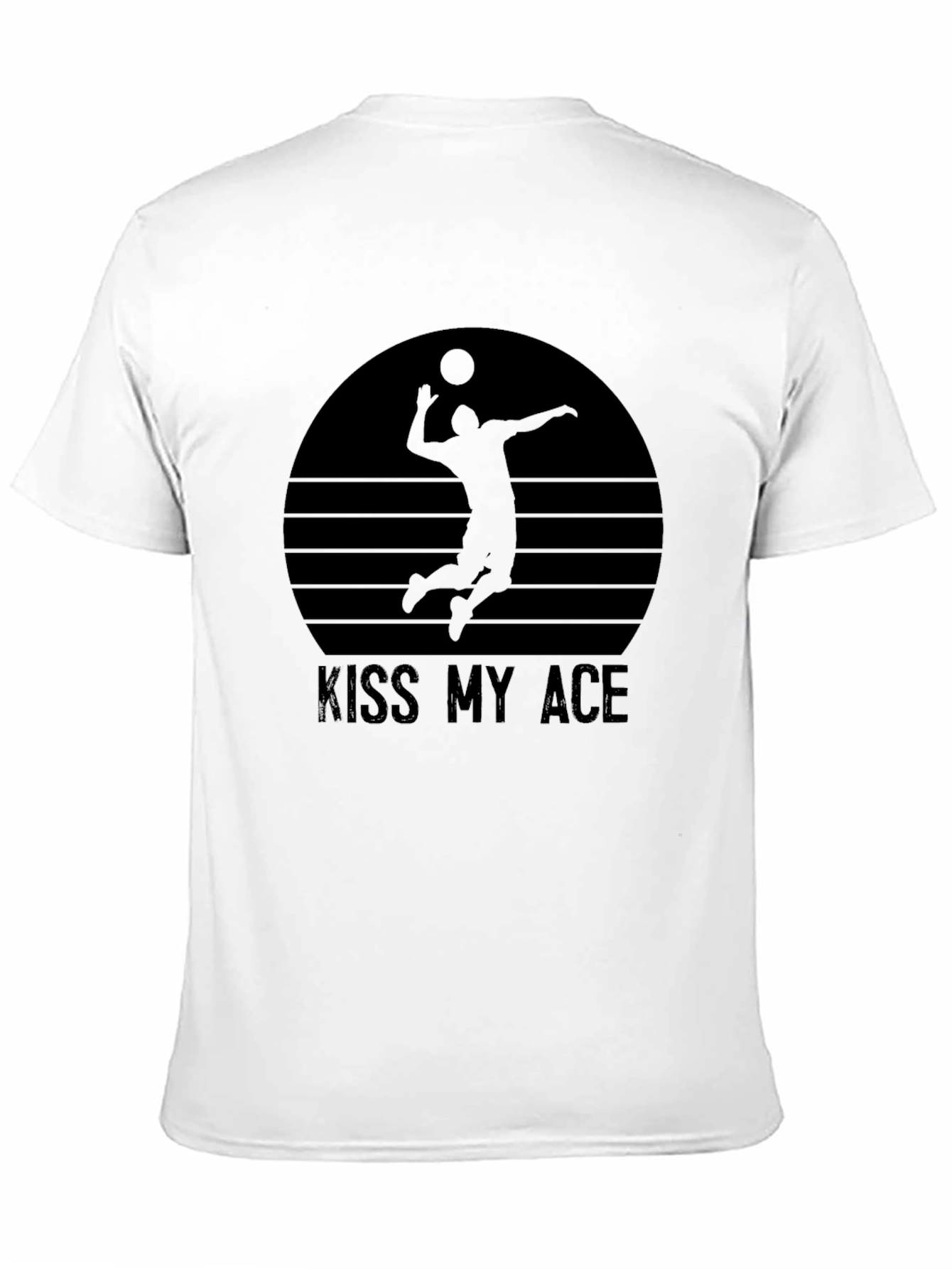 Kiss My Ace Volleyball Graphic Tee - Black