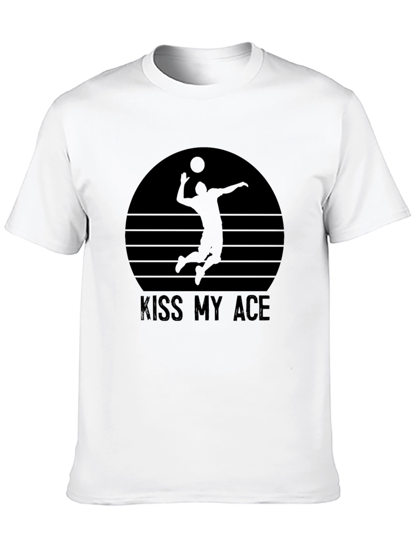 Kiss My Ace Volleyball Graphic Tee - Black