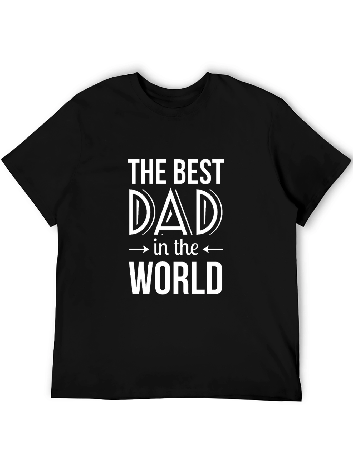 Best Dad in the World Black T-Shirt