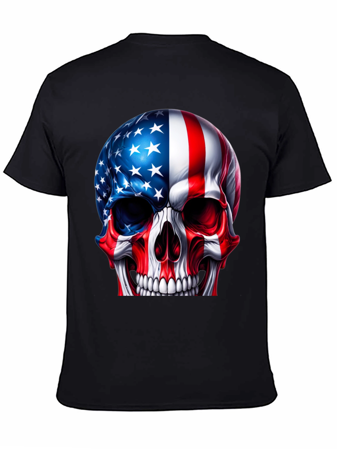 American Flag Skull Graphic Tee