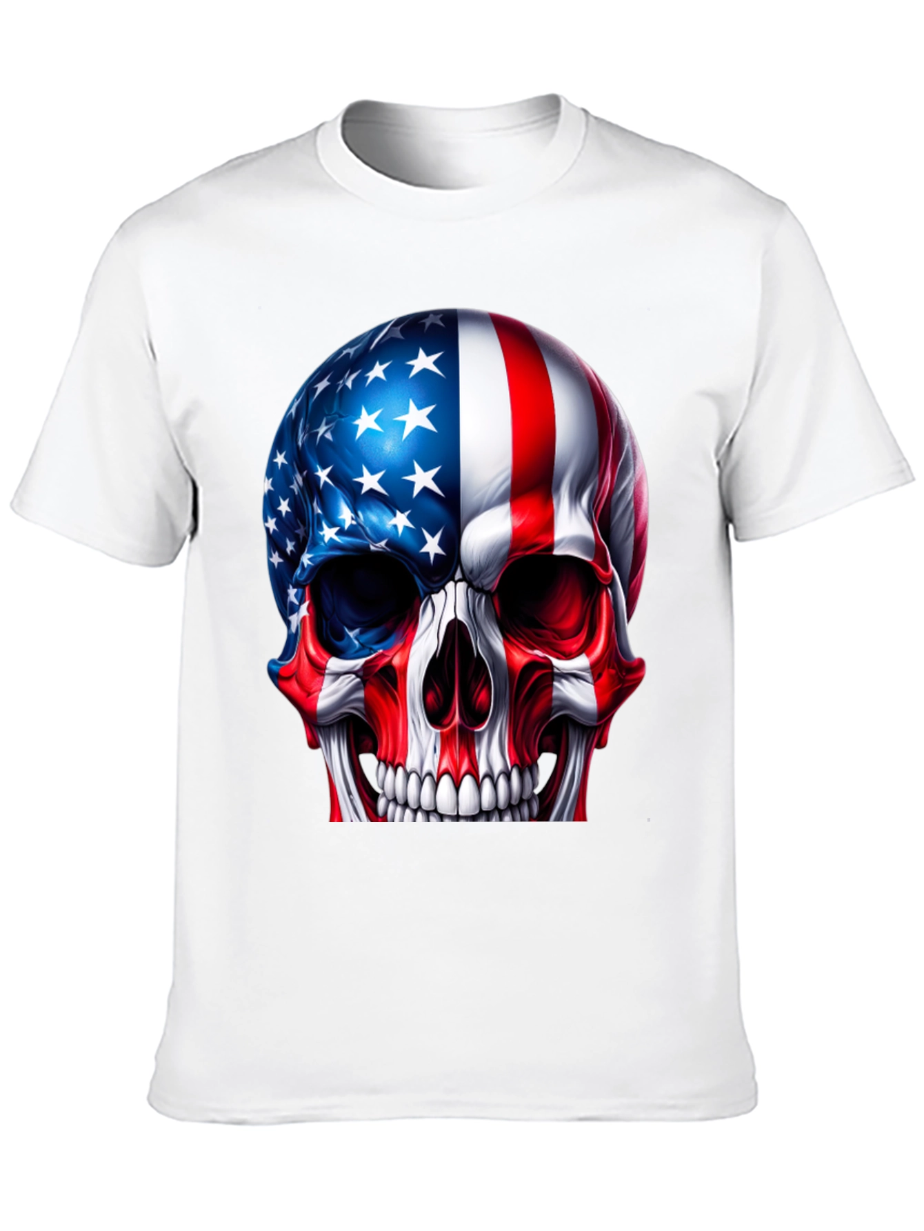 American Flag Skull Graphic Tee