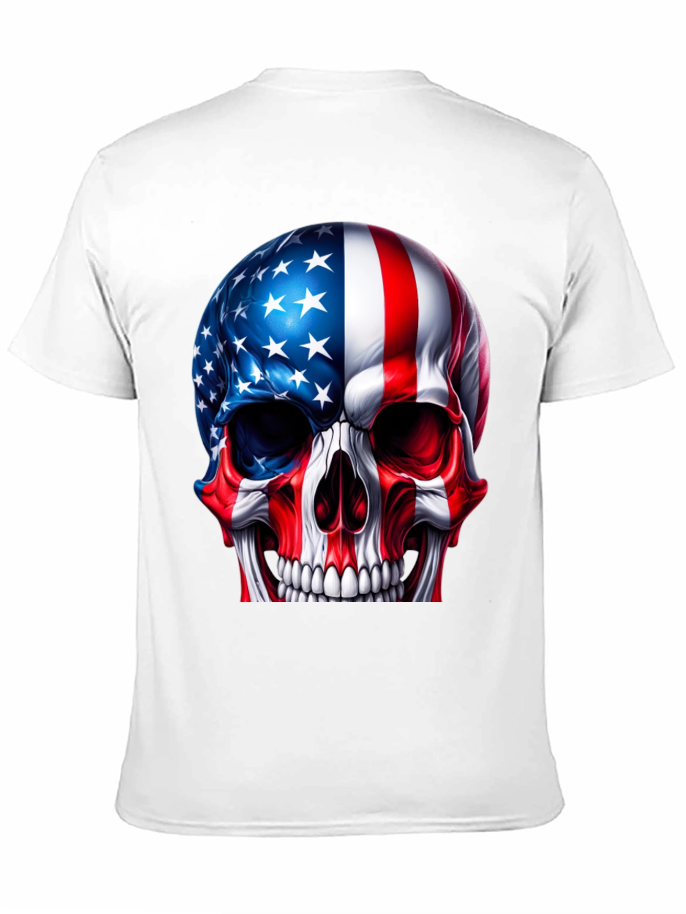 American Flag Skull Graphic Tee