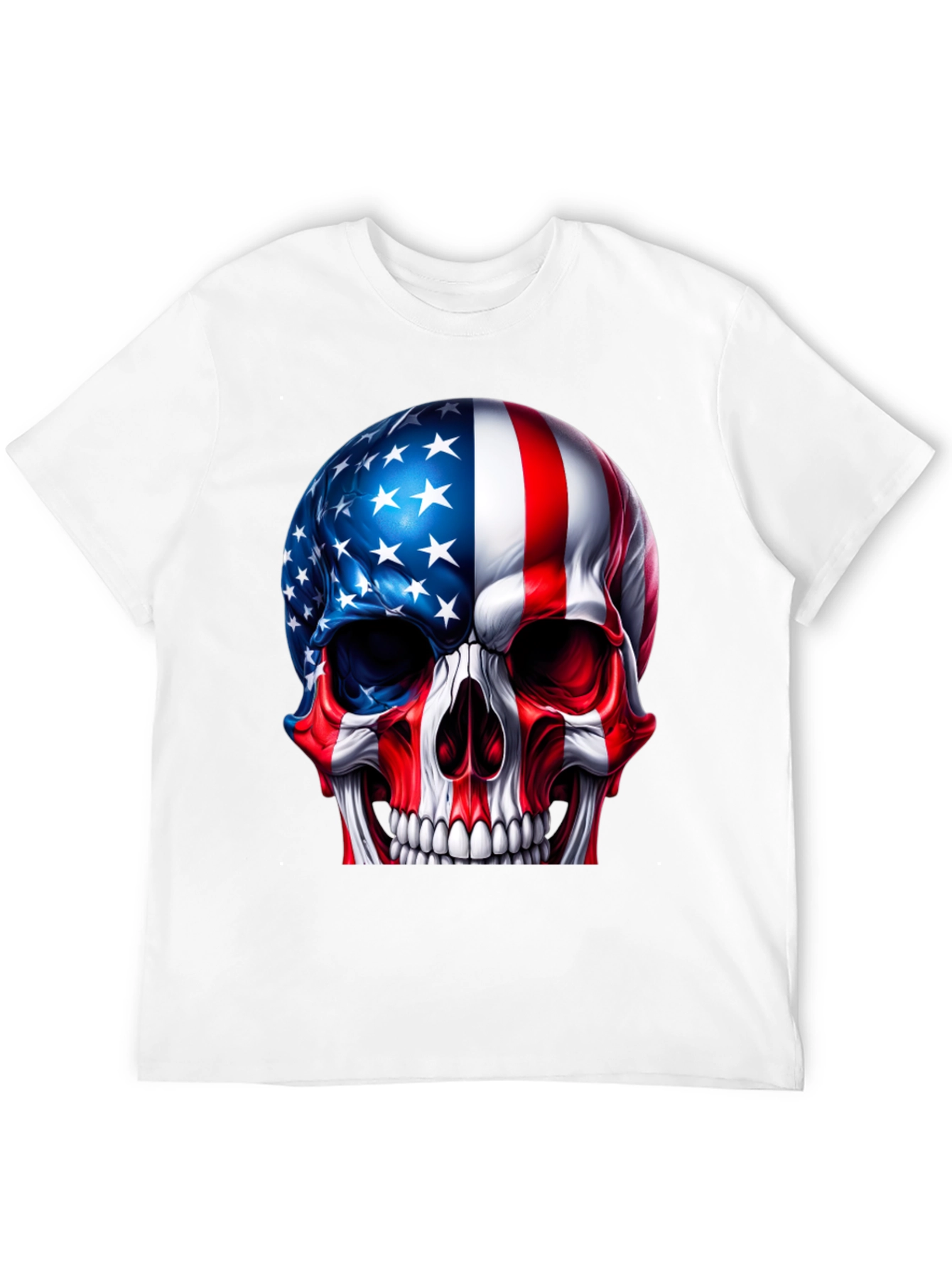 American Flag Skull Graphic Tee