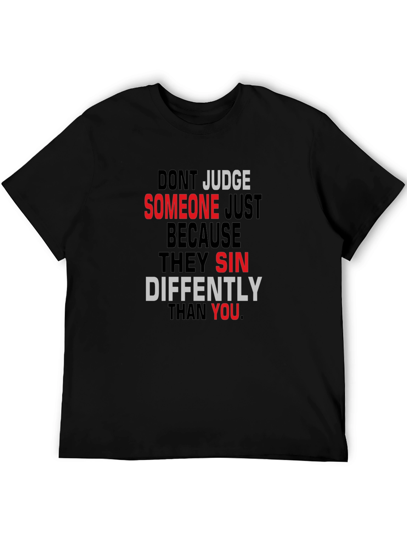 Dont Judge Black Graphic Tee