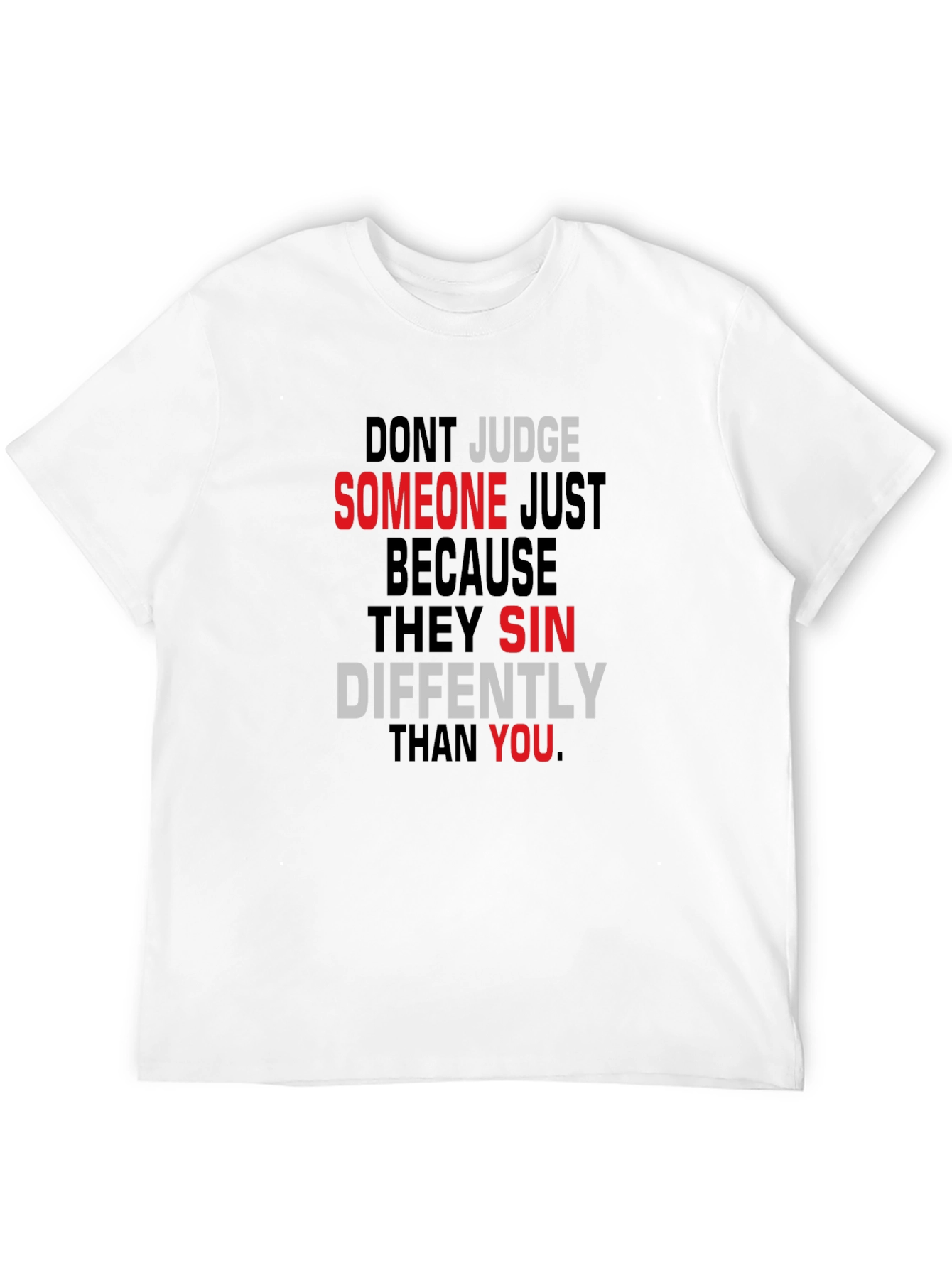 Dont Judge Black Graphic Tee