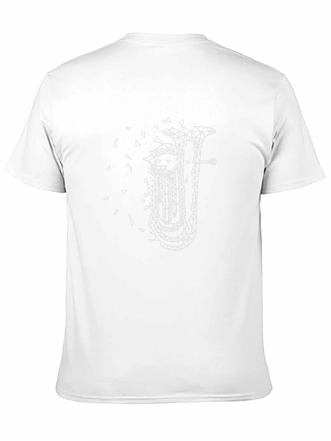 Abstract Tuba Graphic T-Shirt - Black