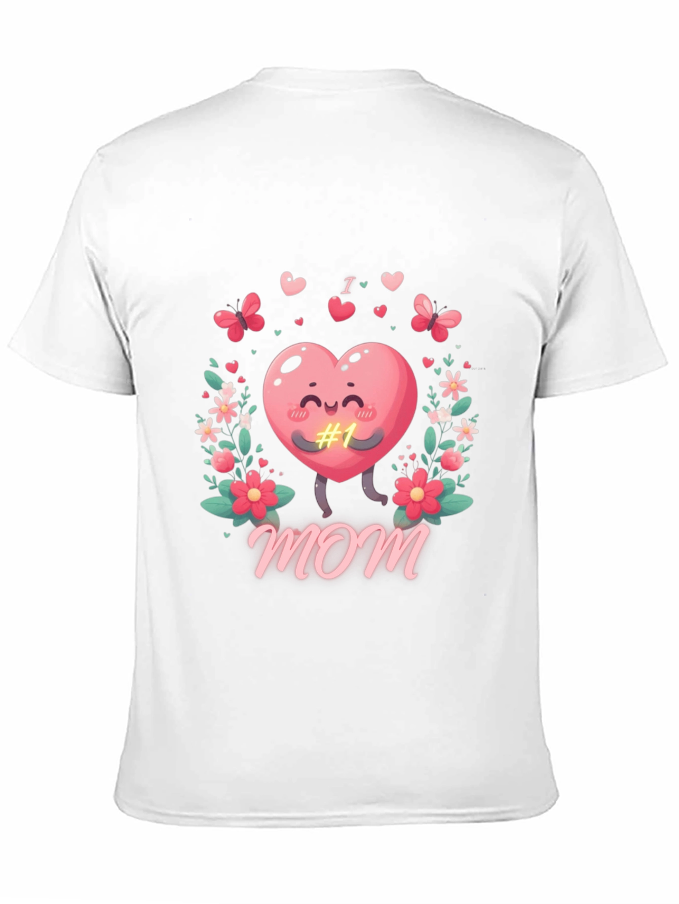 I Love Mom T-Shirt Heart Graphic Tee
