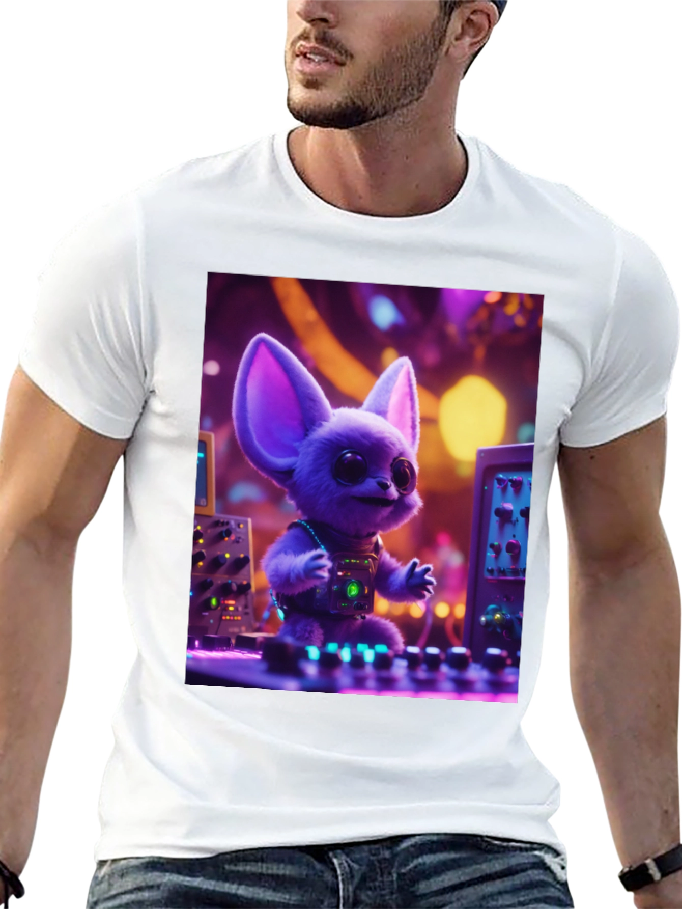 DJ Fennec Fox Graphic Tee - Party Animal Vibes!