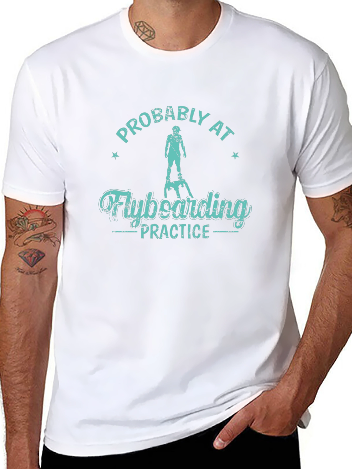 Flyboarding Practice T-Shirt - Novelty Graphic Tee