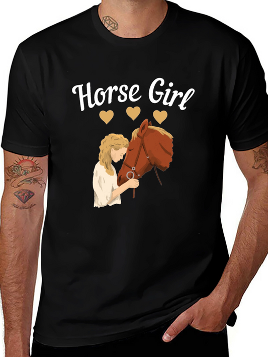 Horse Girl Graphic Tee - Equestrian Lover Shirt