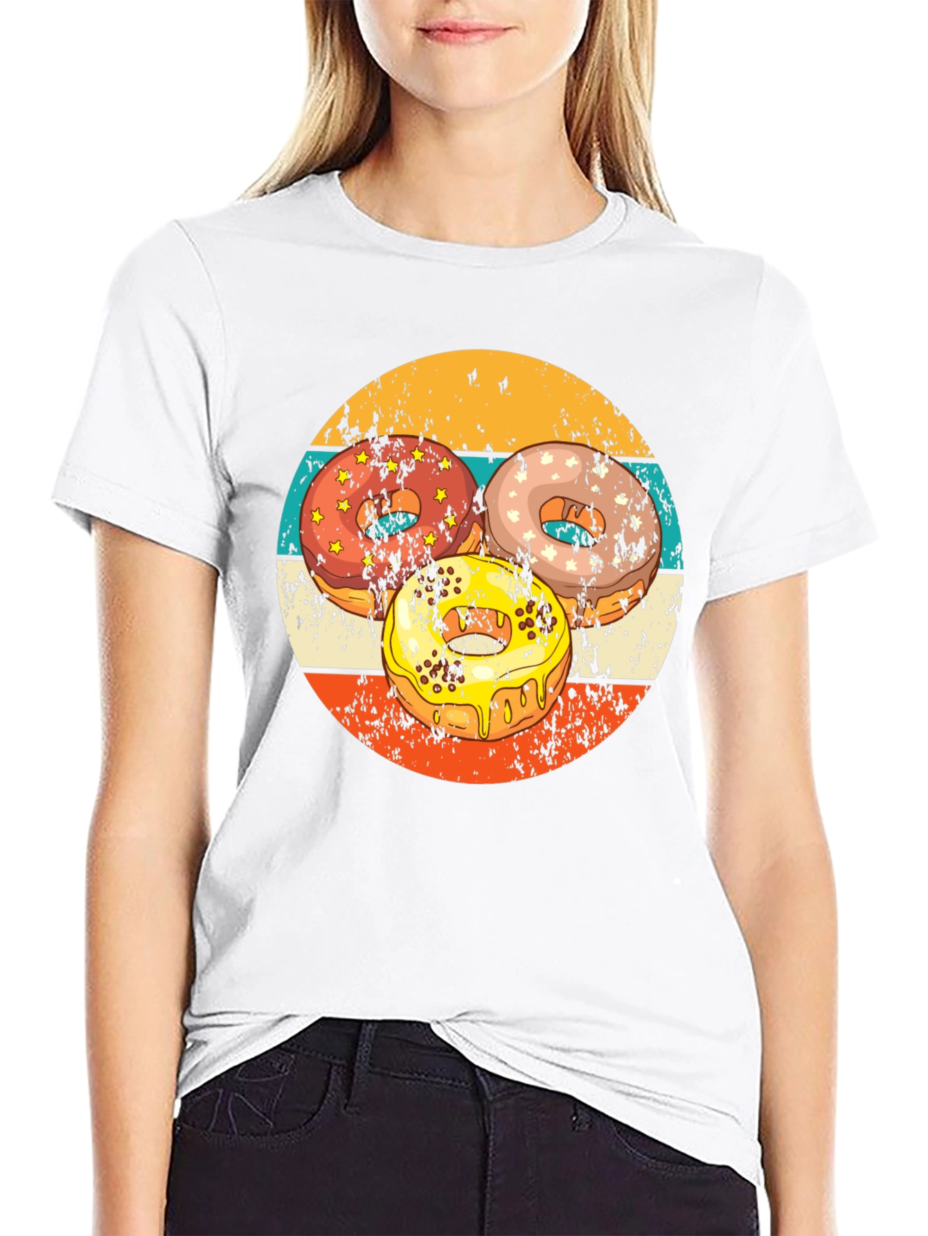 Retro Donut T-Shirt - Sweet Treat Design