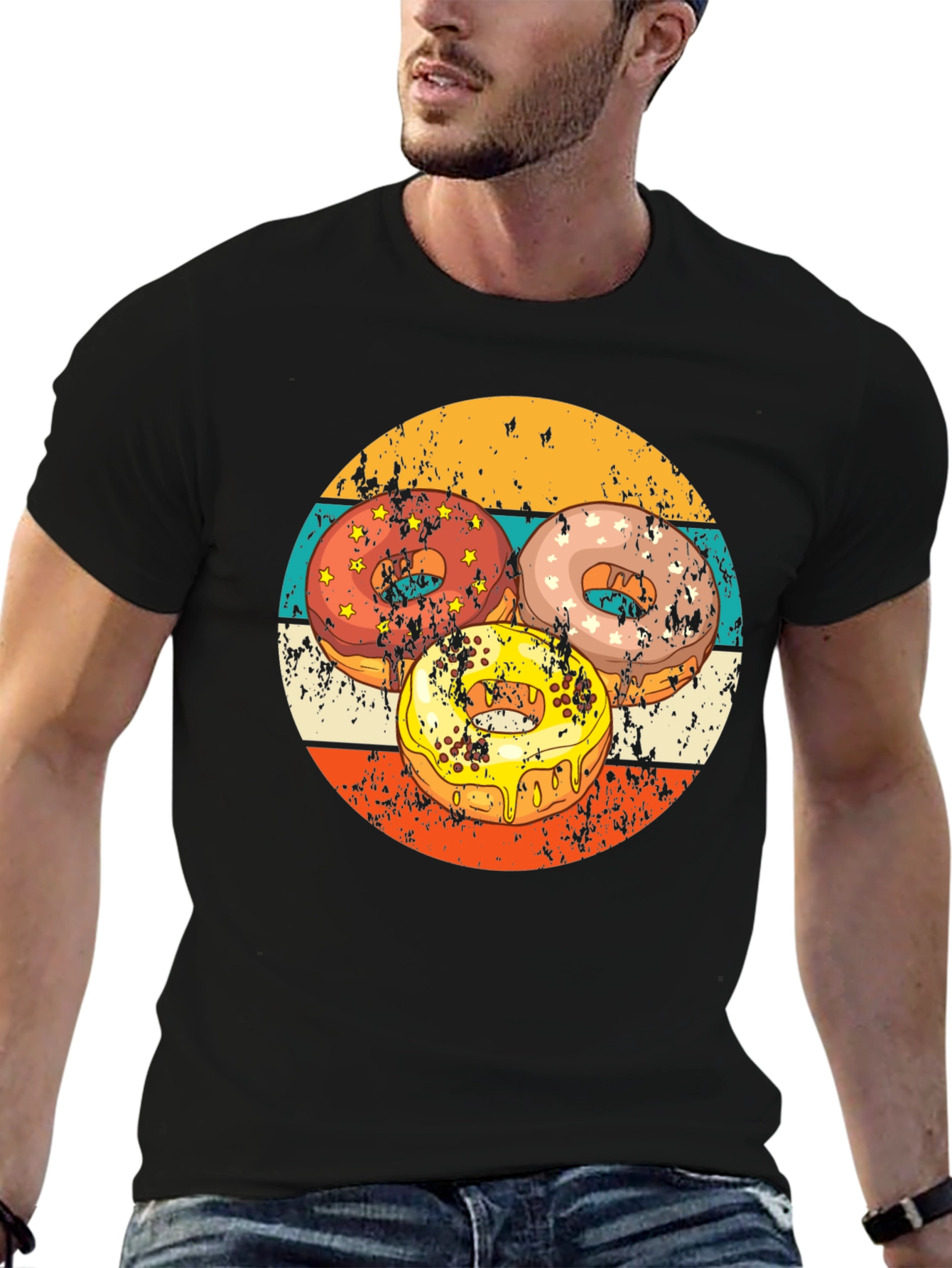 Retro Donut T-Shirt - Sweet Treat Design