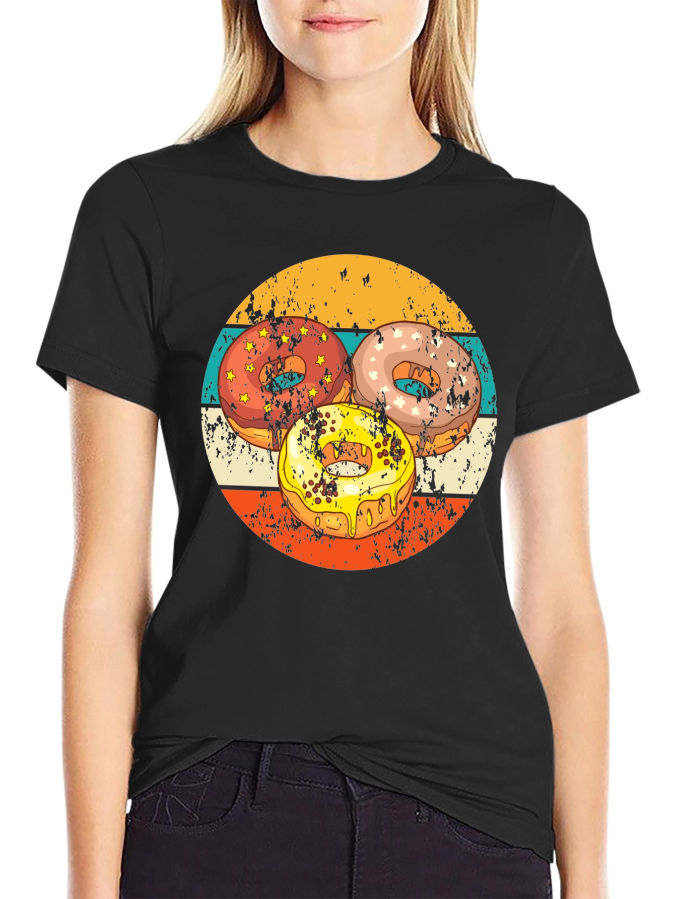 Retro Donut T-Shirt - Sweet Treat Design