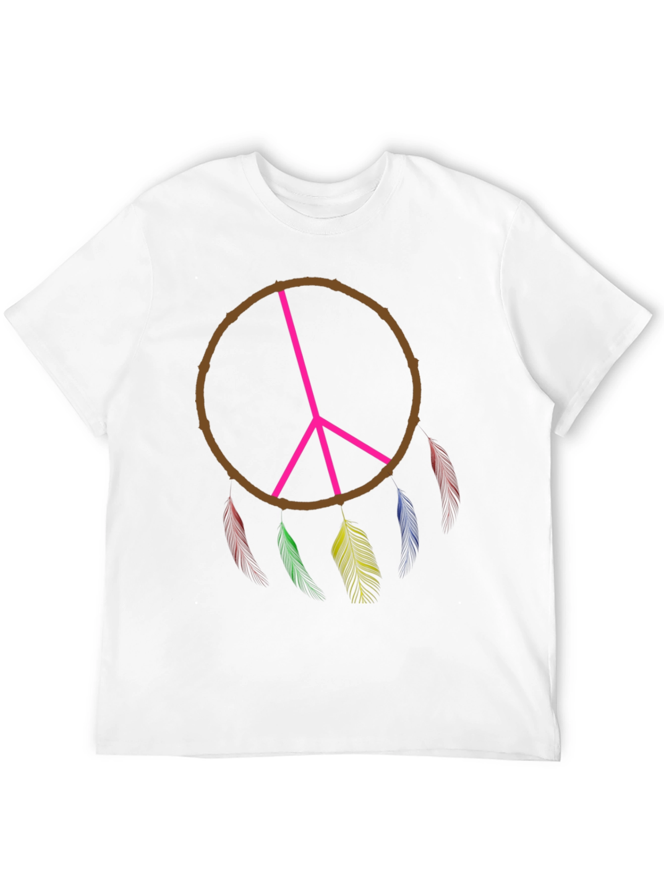 Peace Sign Dreamcatcher T-Shirt - Black