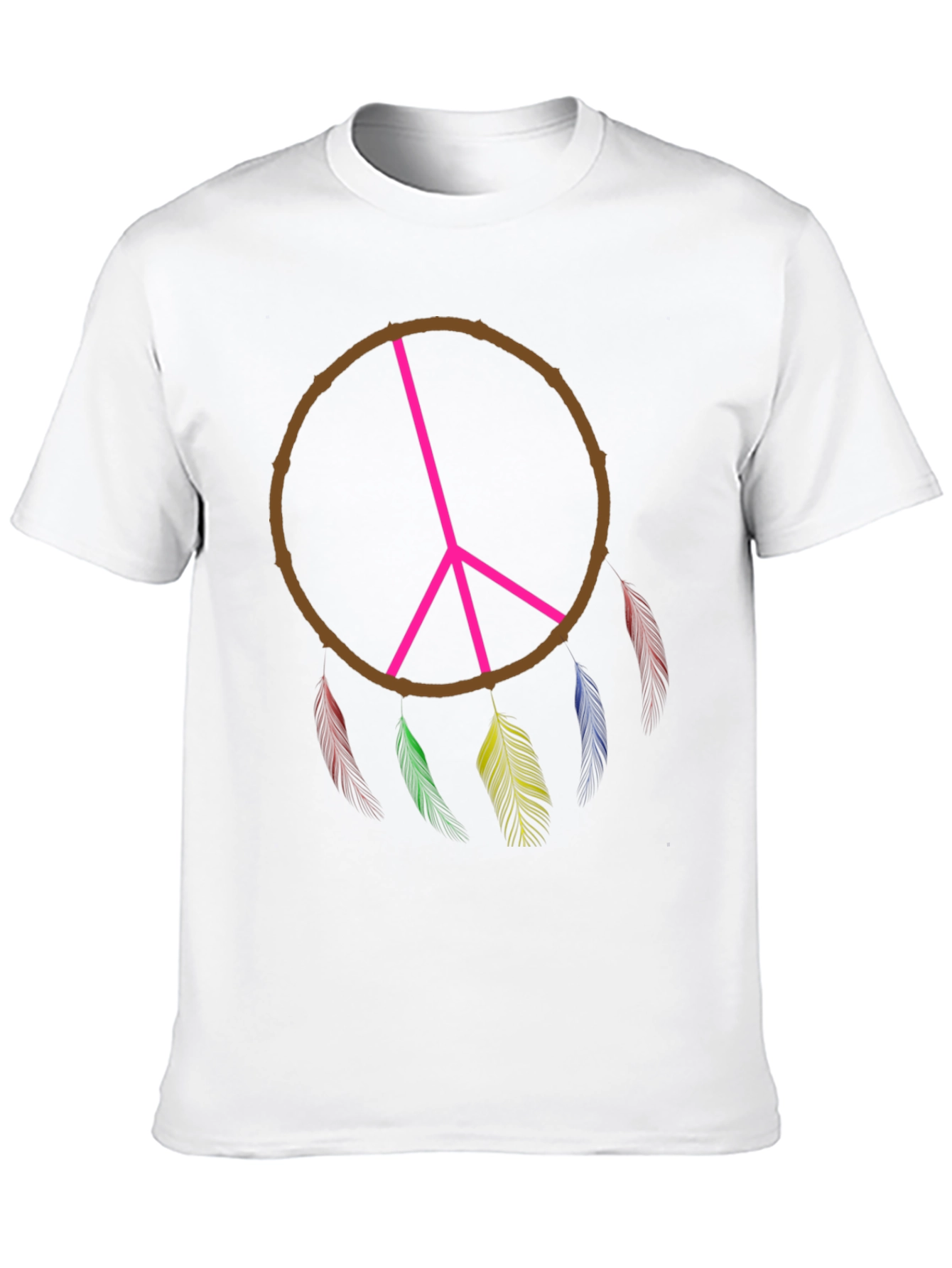 Peace Sign Dreamcatcher T-Shirt - Black