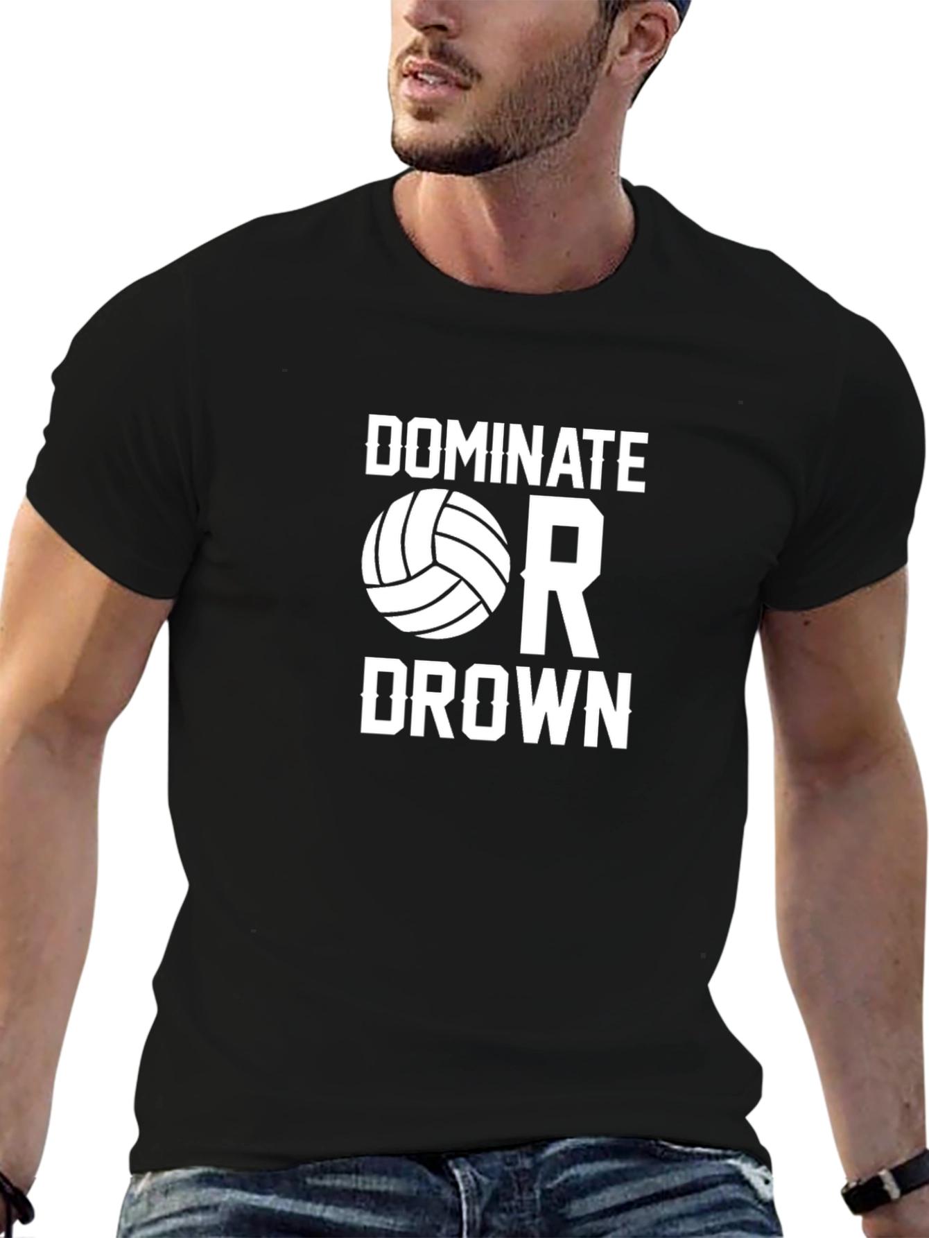 Dominate Volleyball Graphic Tee - Soft Cotton