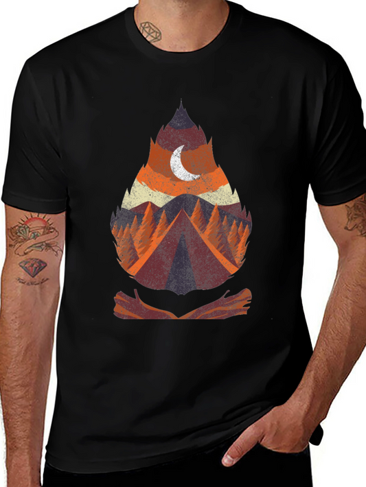 Nature Adventure Graphic Tee - Camping Theme