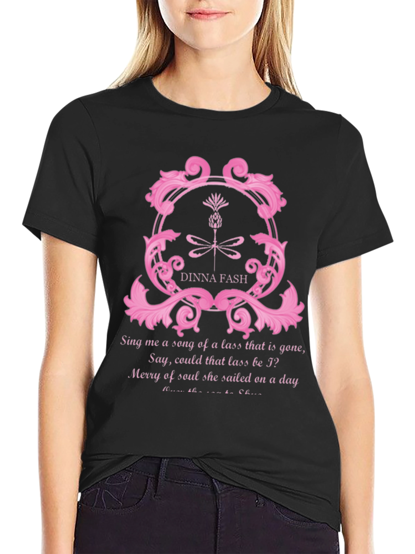 Dinna Fash Graphic Tee - Scottish Lass Song T-Shirt