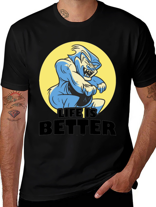 Life is Better Cartoon Graphic Tee