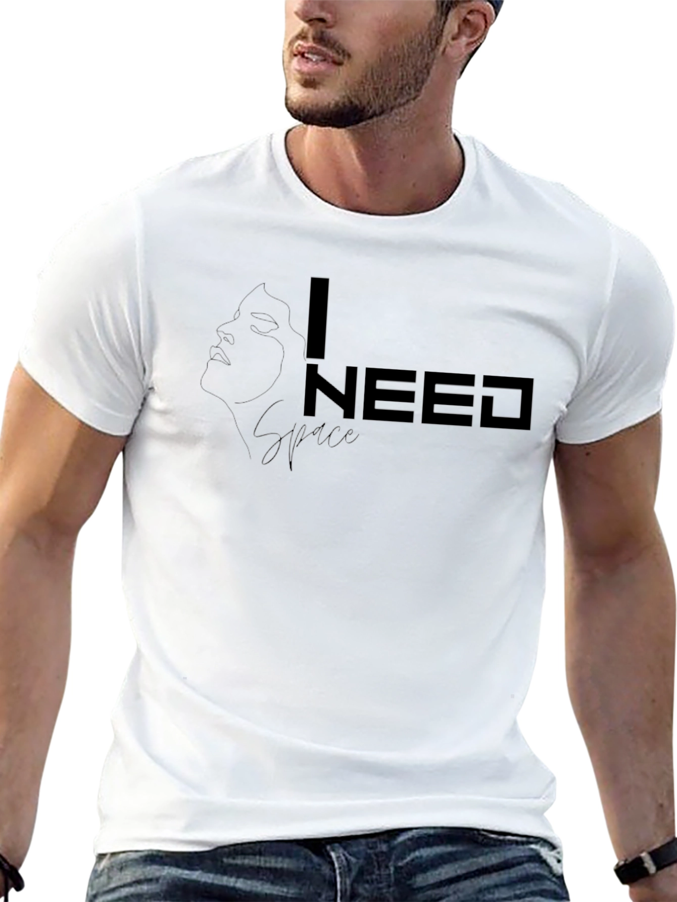 I NEED Black Graphic Tee