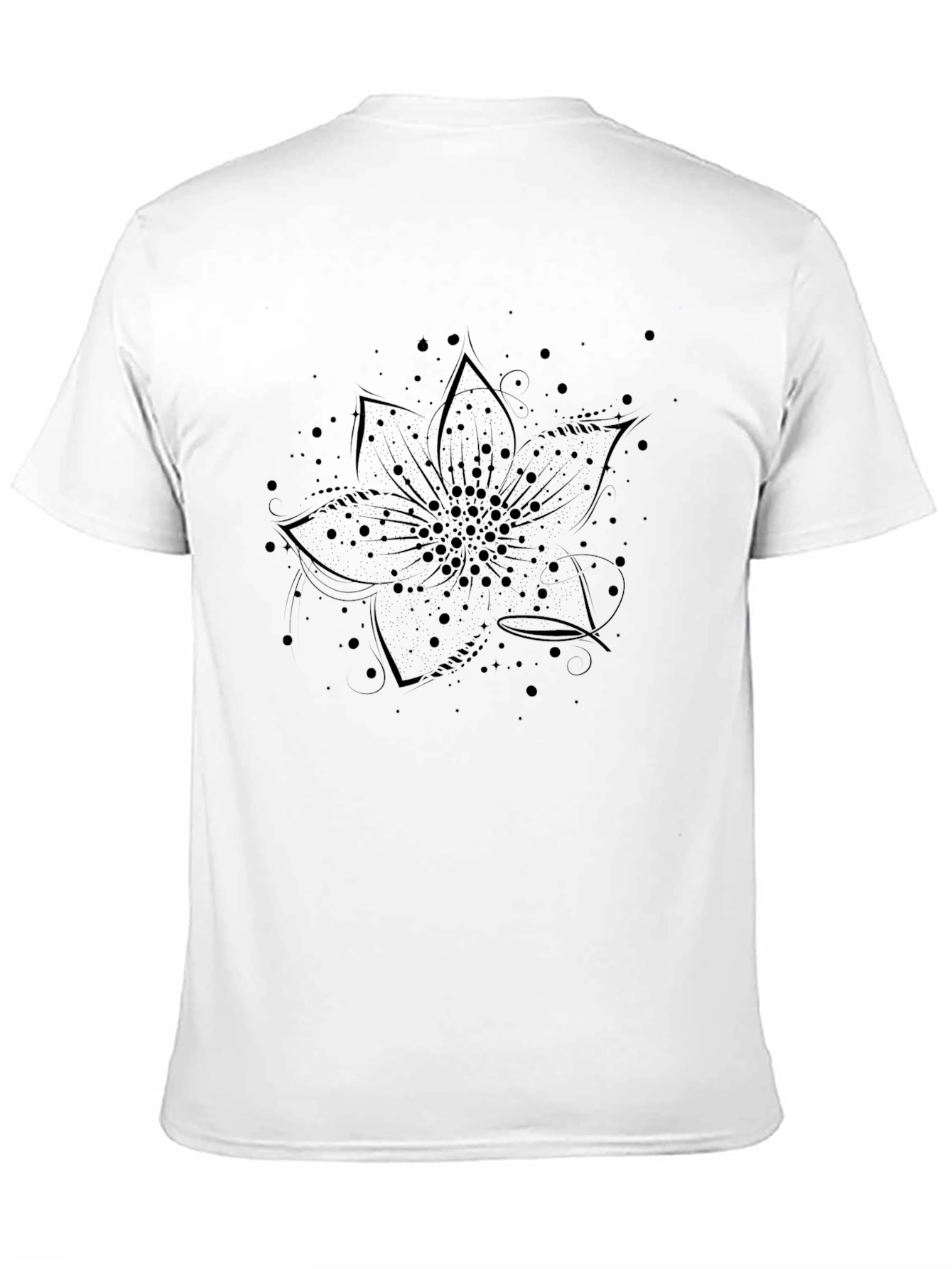 Black Floral Graphic Tee - Casual Comfort