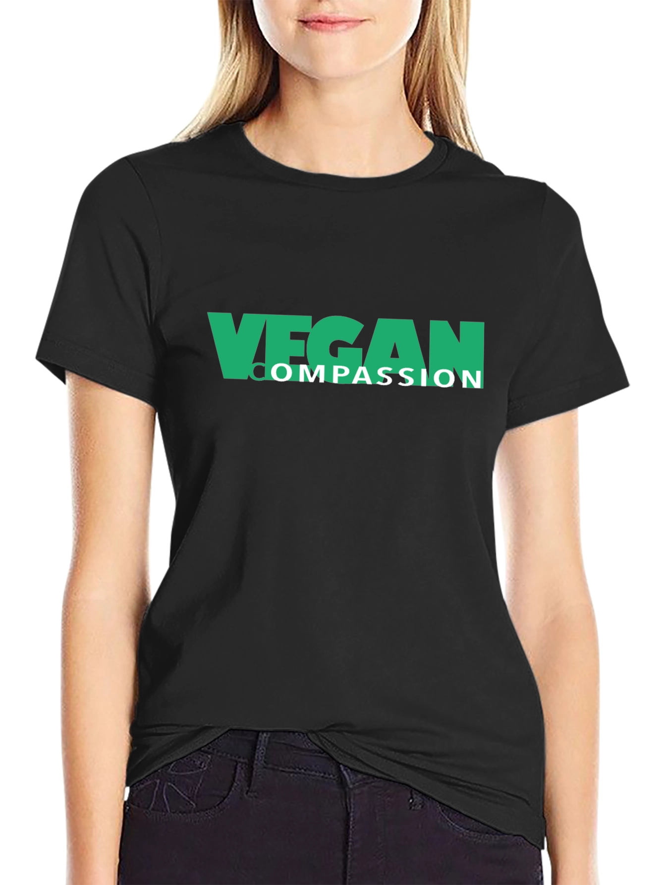 Vegan Compassion Black T-Shirt - Mens