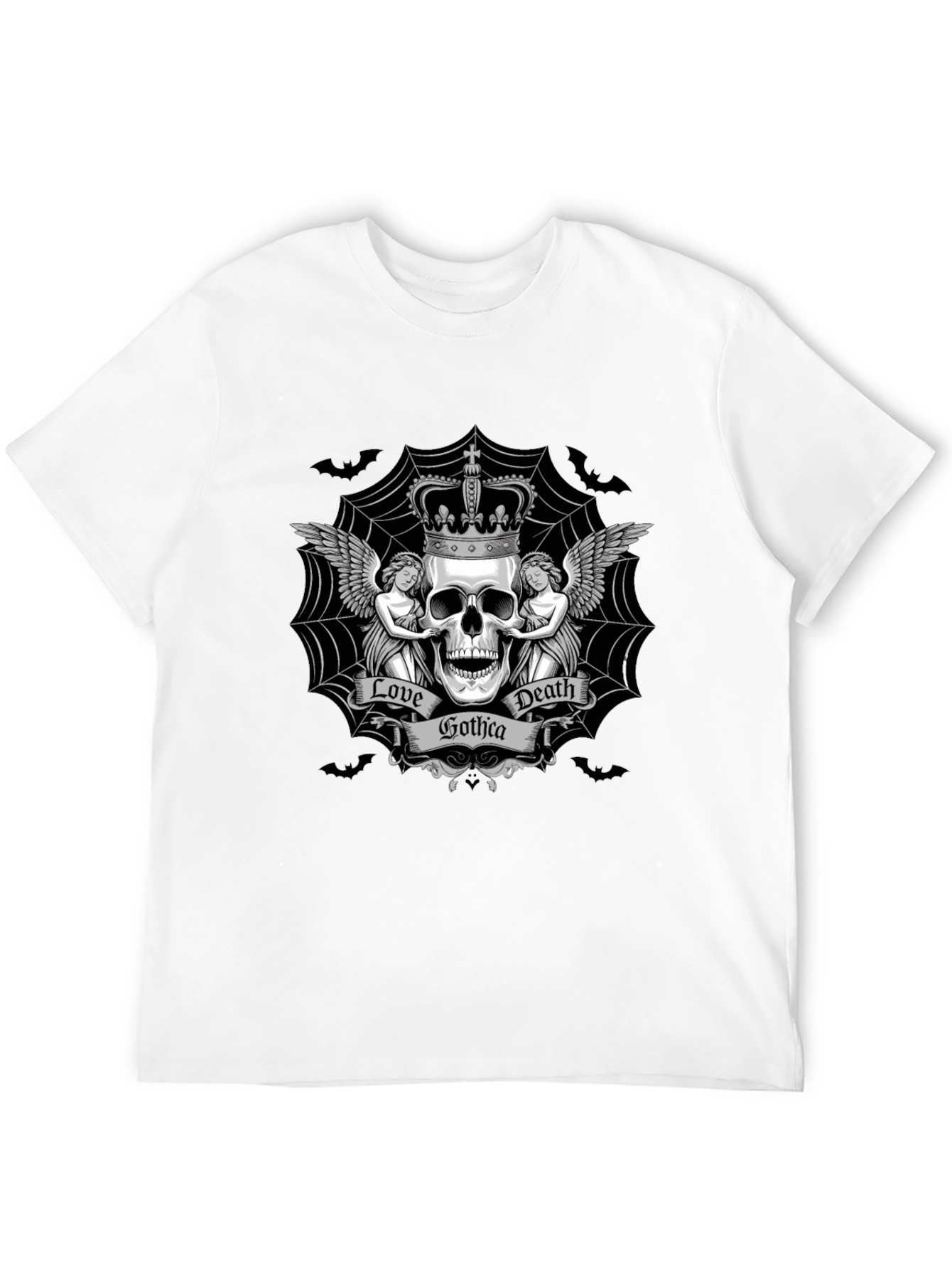 Gothic Skull Crown Graphic Tee