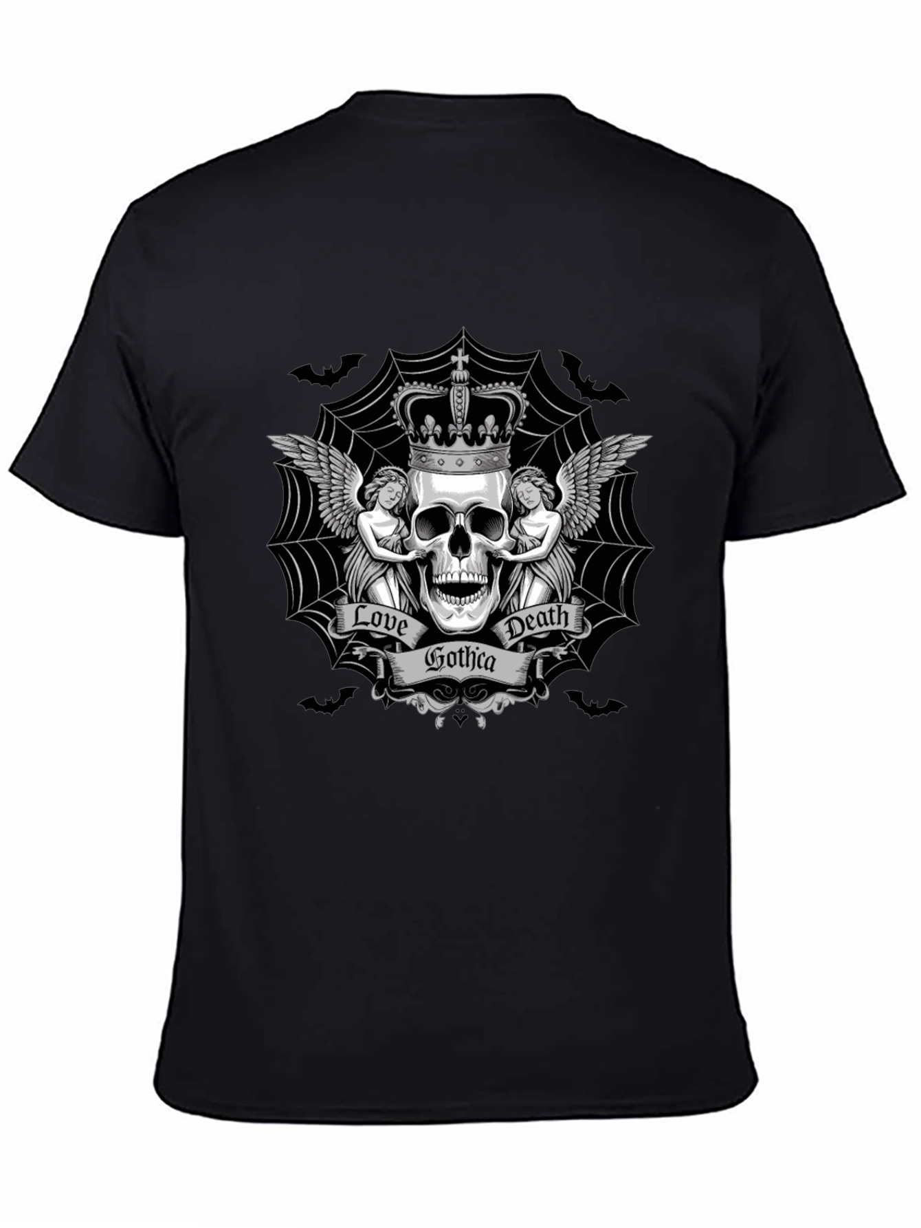 Gothic Skull Crown Graphic Tee
