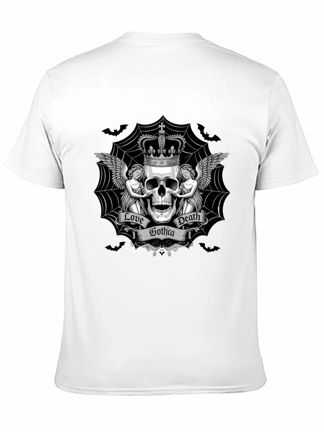 Gothic Skull Crown Graphic Tee
