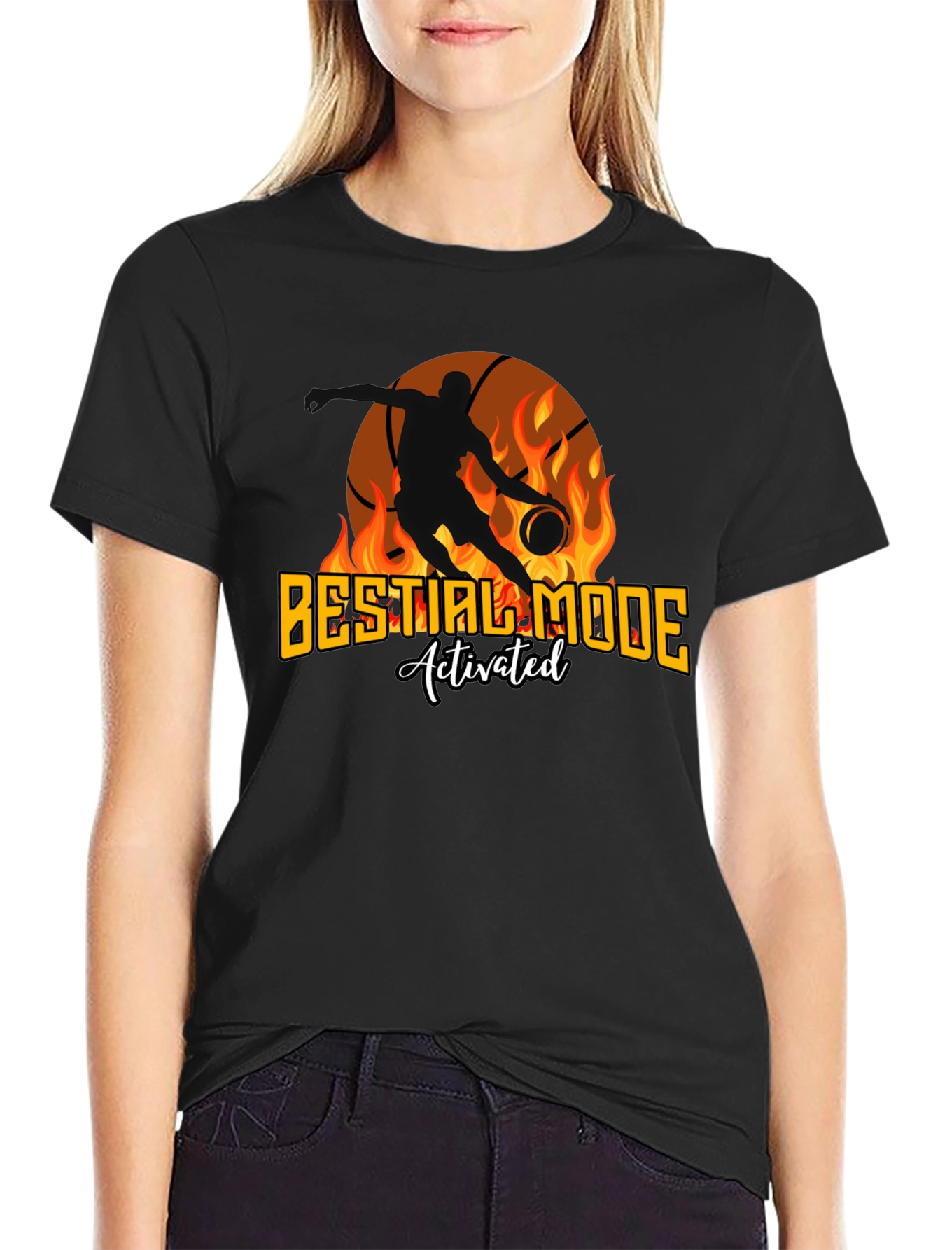 Beastial Mode Activated Basketball T-Shirt