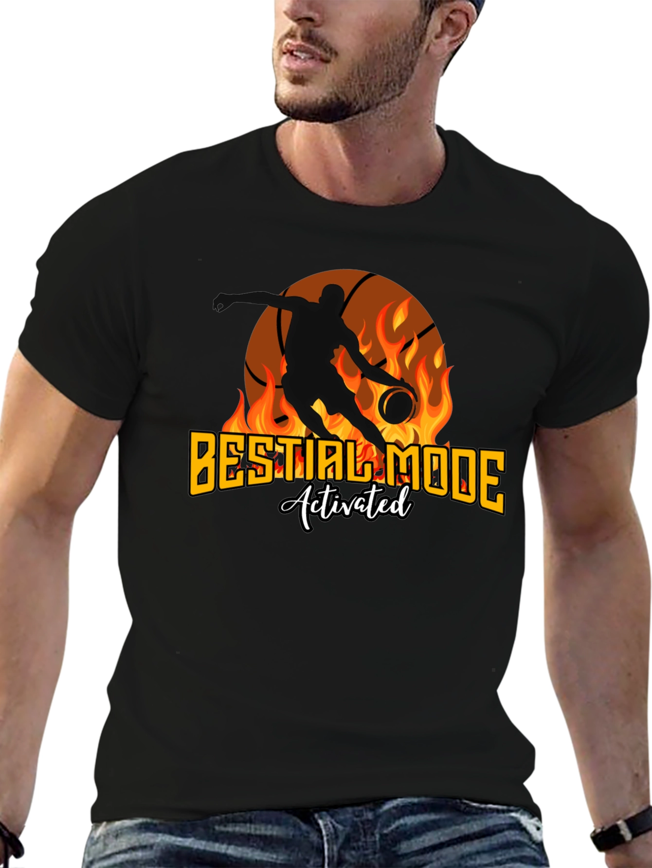 Beastial Mode Activated Basketball T-Shirt
