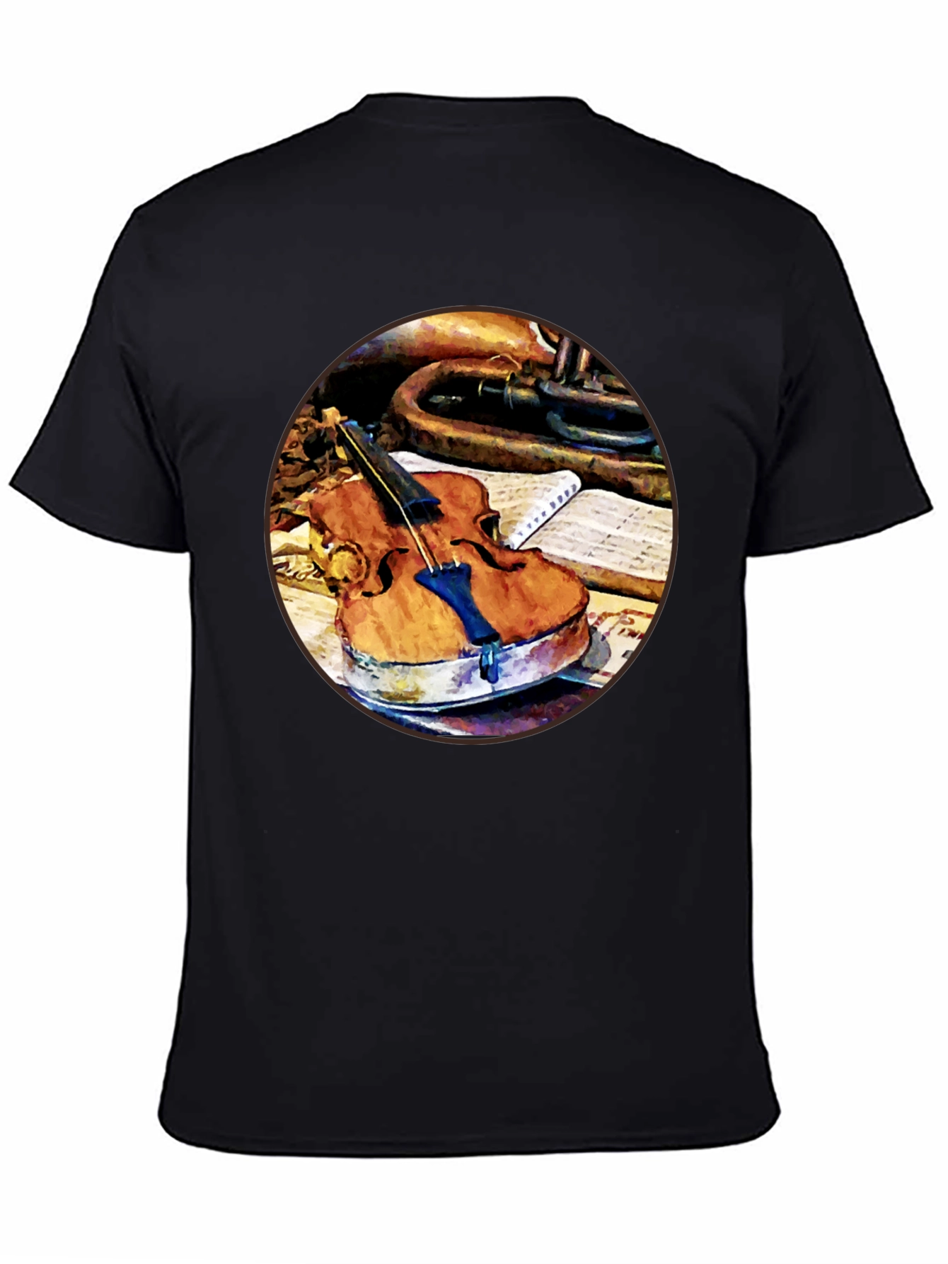 Violin and Trumpet Graphic T-Shirt