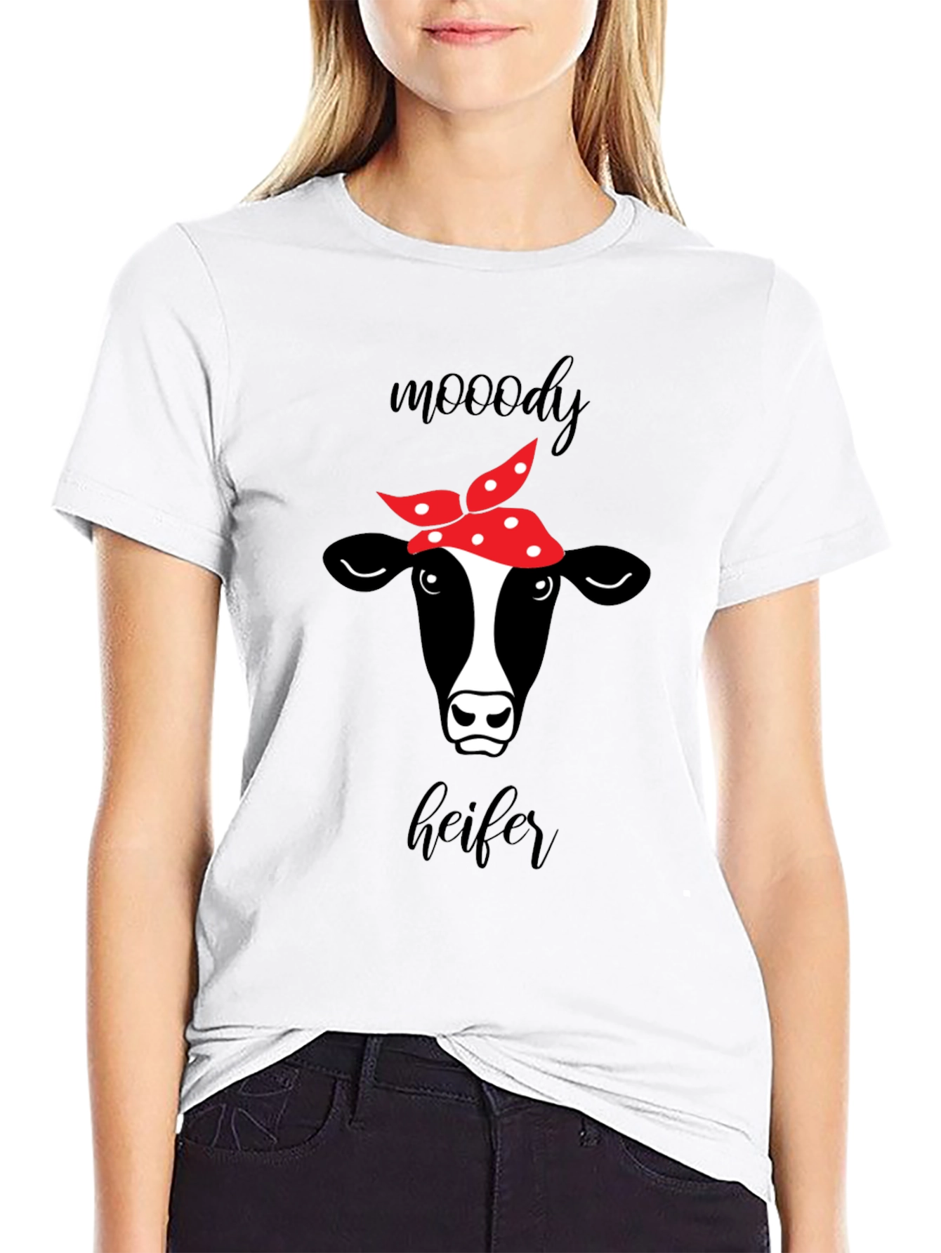 Moody Heifer Graphic T-Shirt