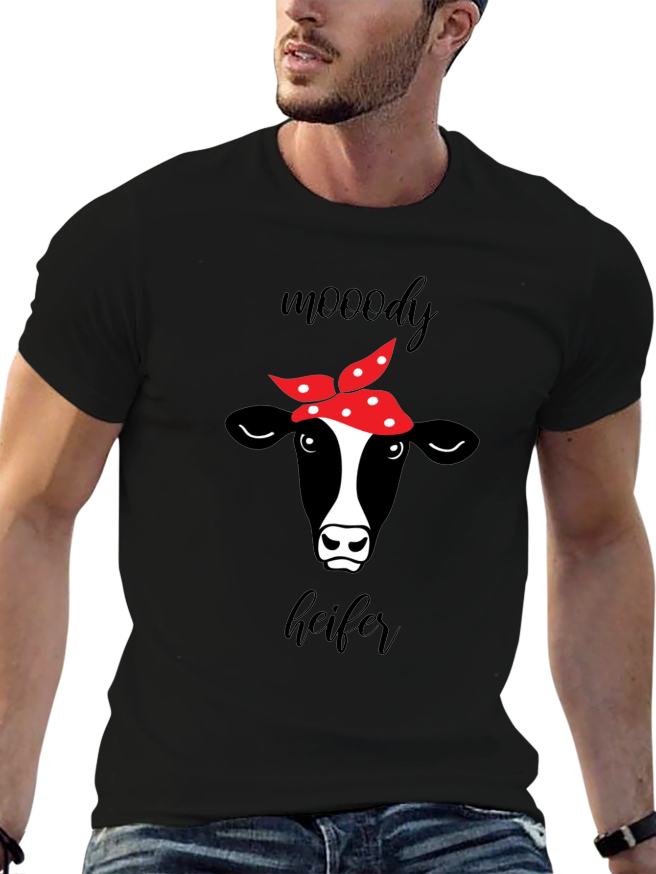 Moody Heifer Graphic T-Shirt
