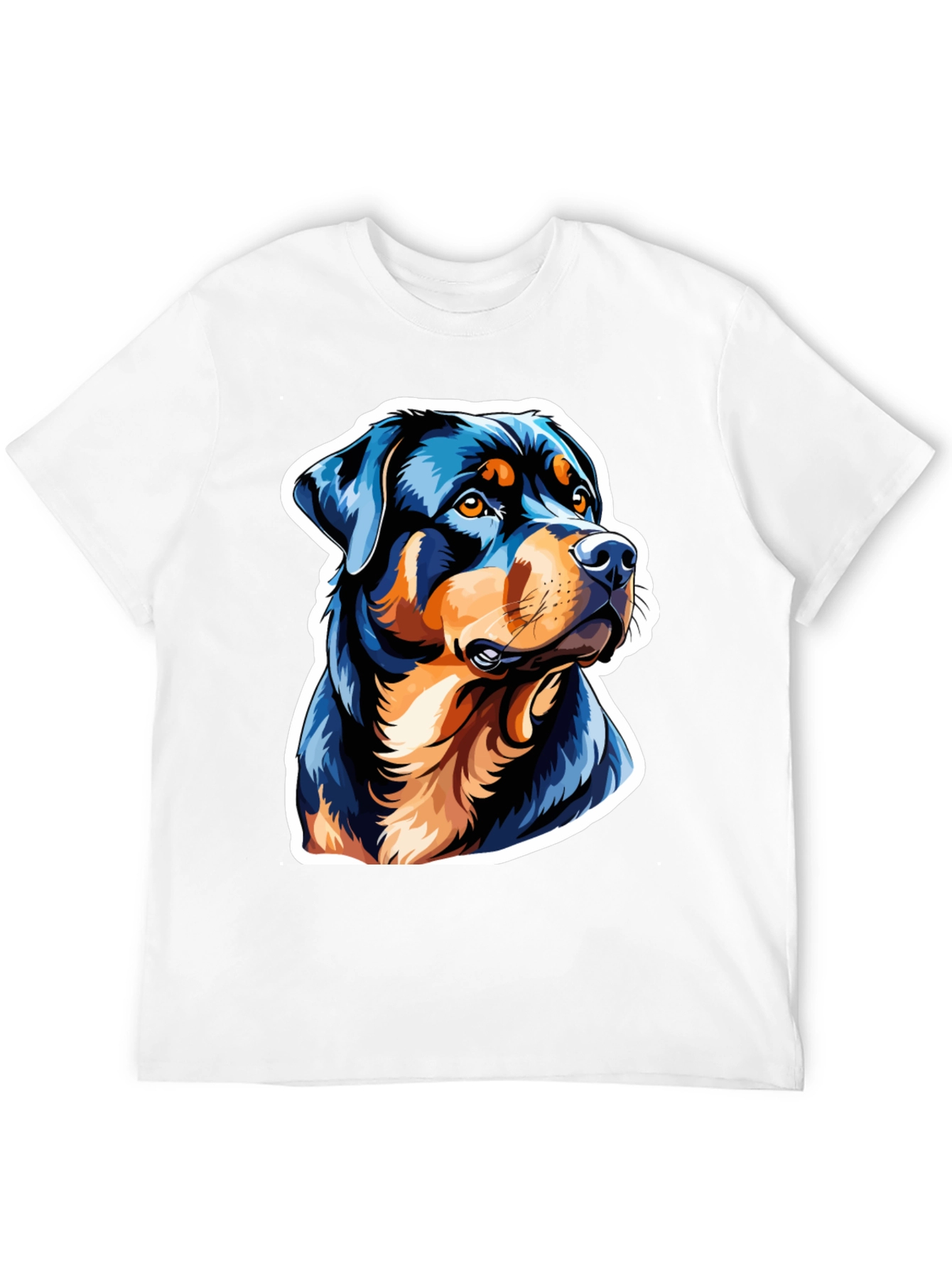 Rottweiler Graphic Tee - Black Cotton Blend