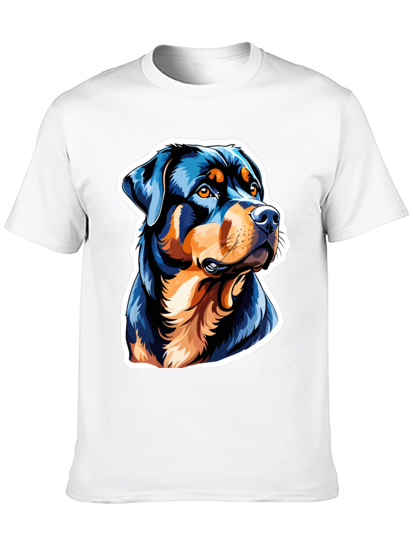 Rottweiler Graphic Tee - Black Cotton Blend