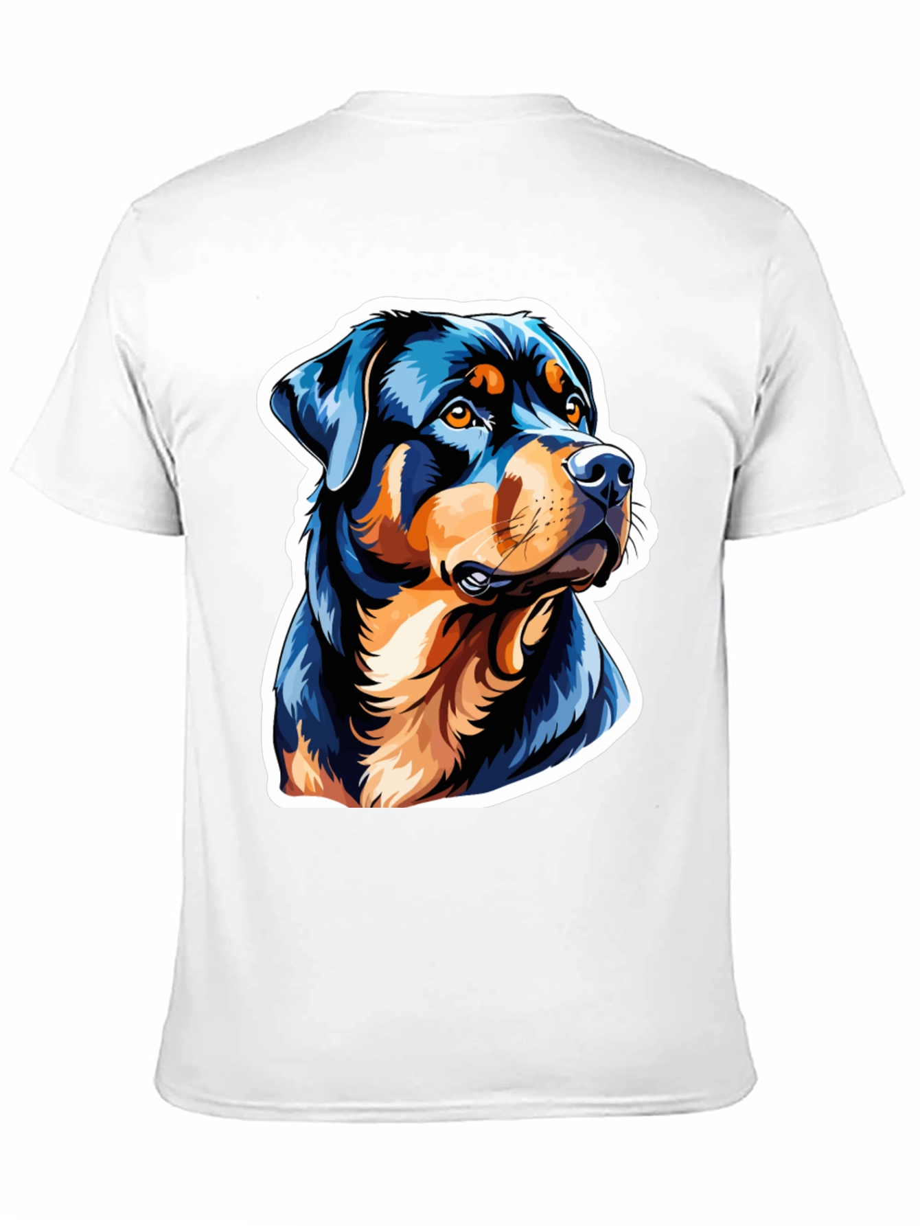 Rottweiler Graphic Tee - Black Cotton Blend
