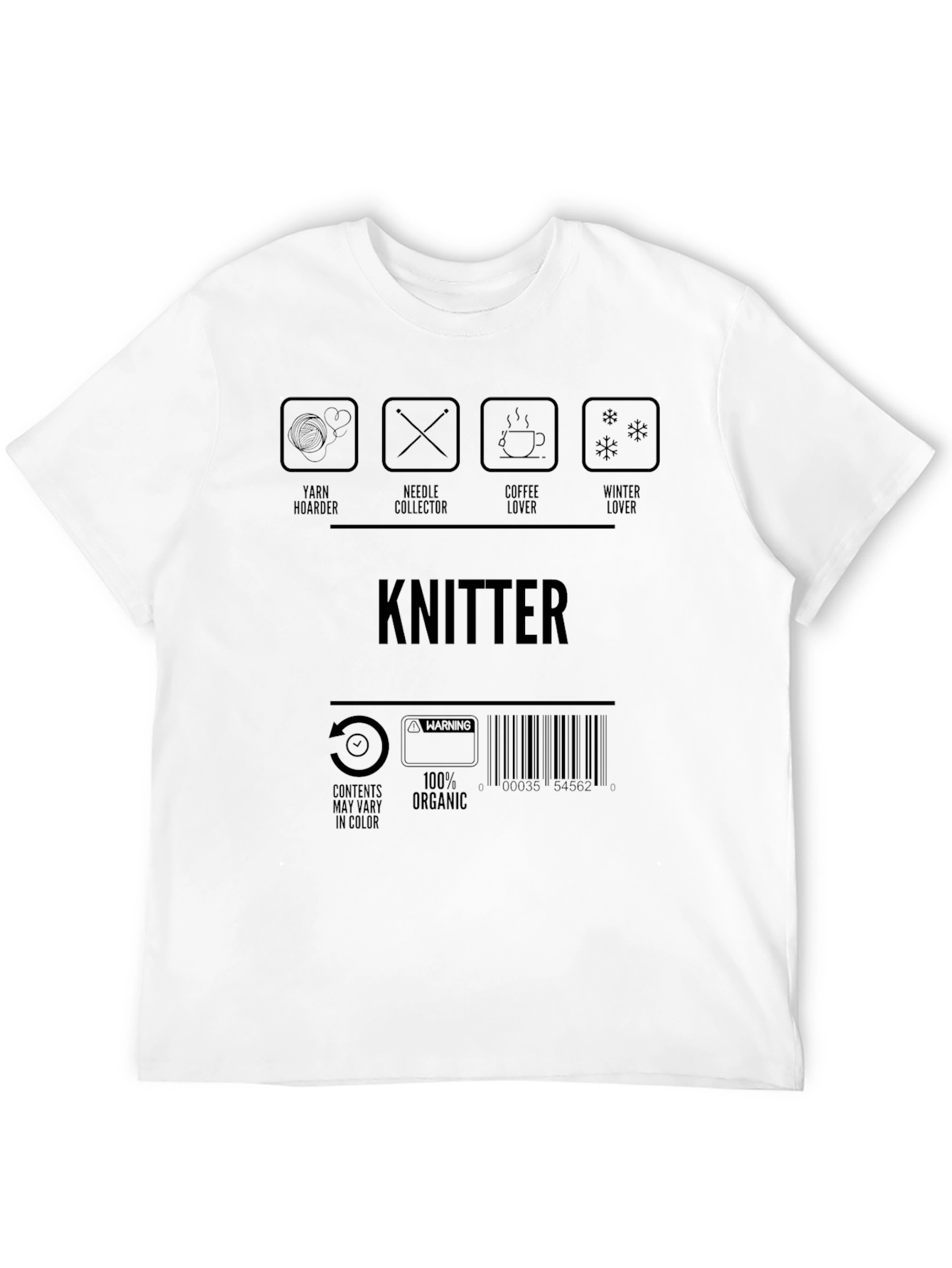 Knitter T-Shirt - Yarn Needles Coffee Winter Lover
