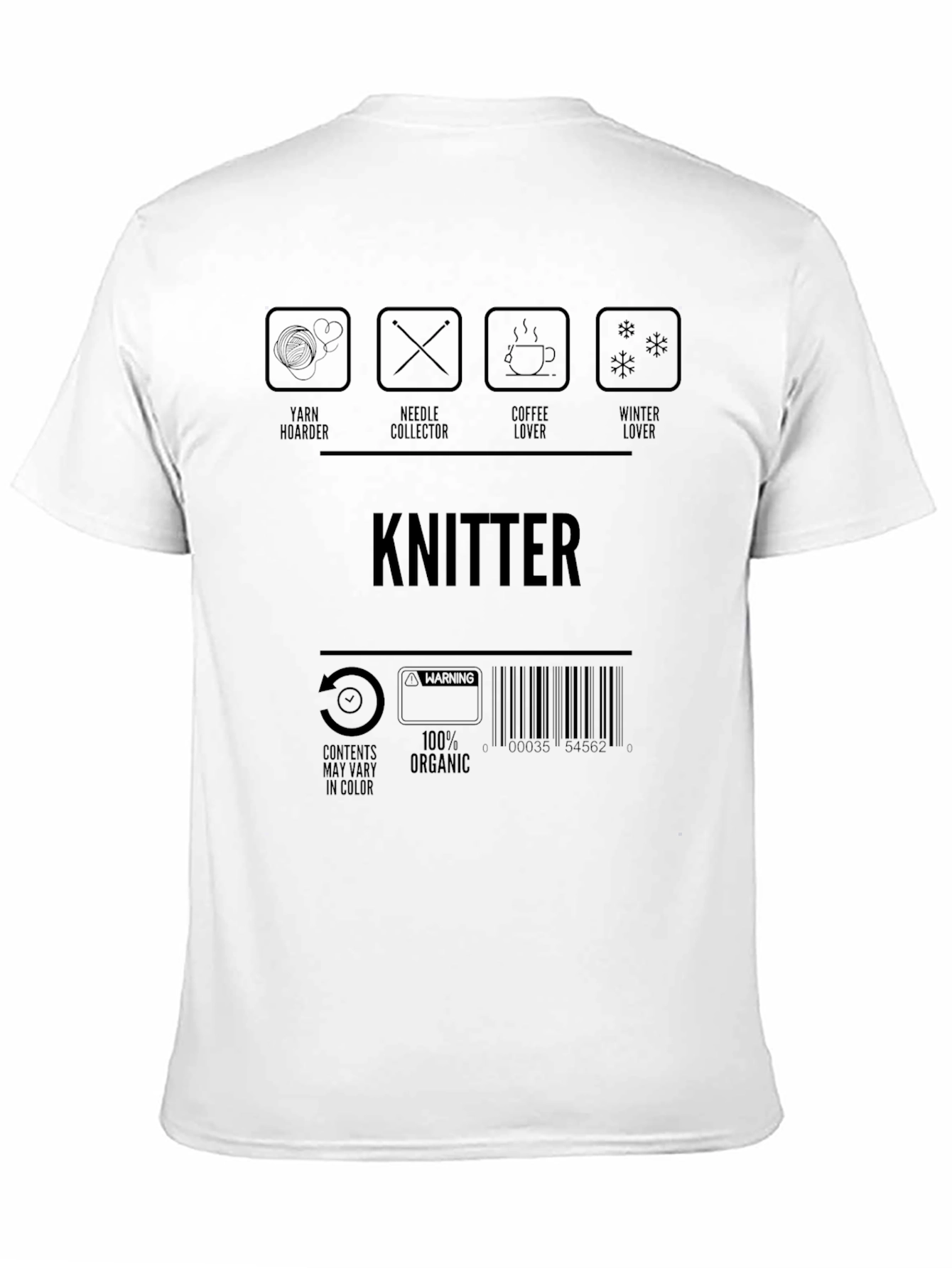Knitter T-Shirt - Yarn Needles Coffee Winter Lover