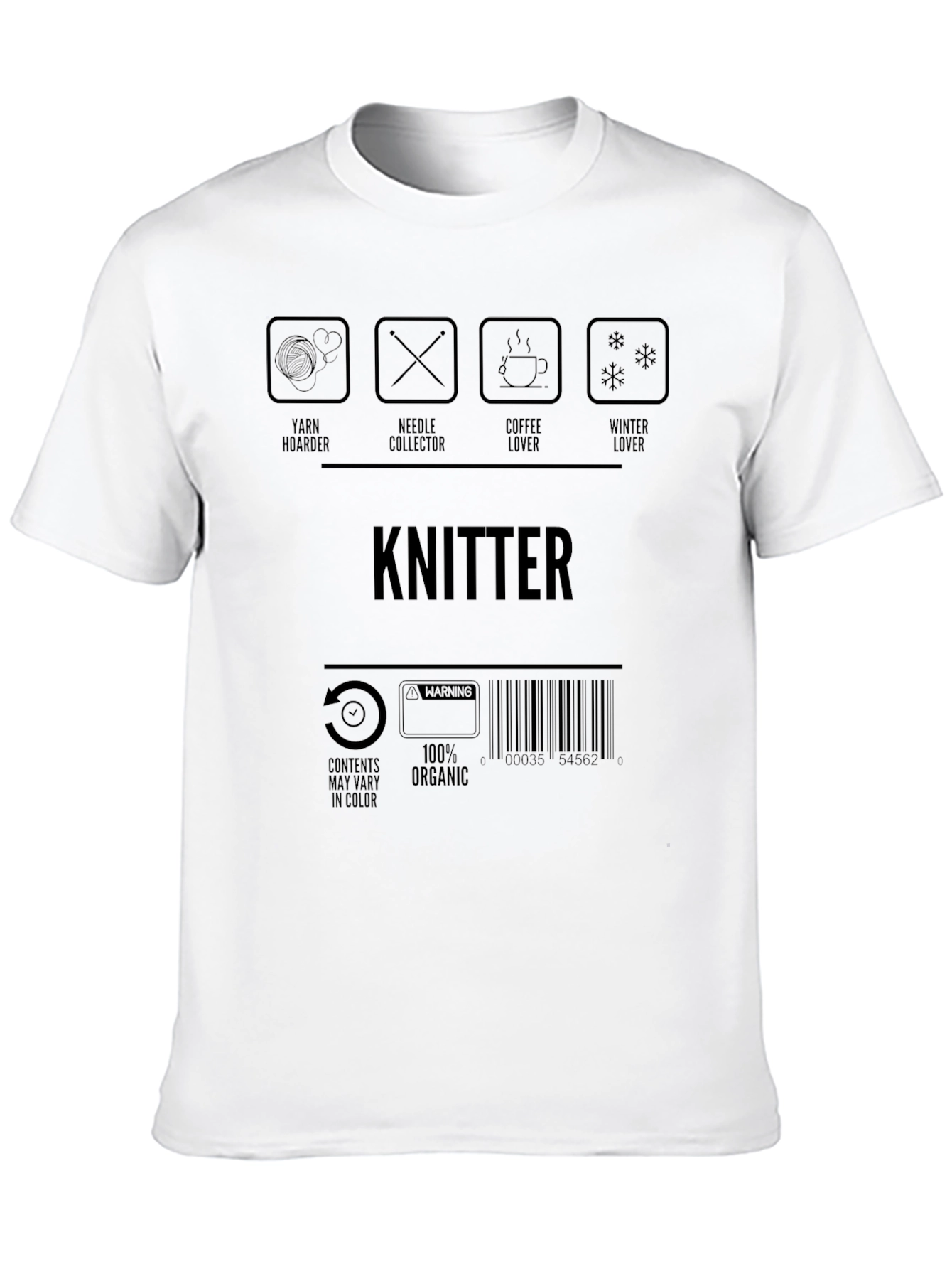 Knitter T-Shirt - Yarn Needles Coffee Winter Lover