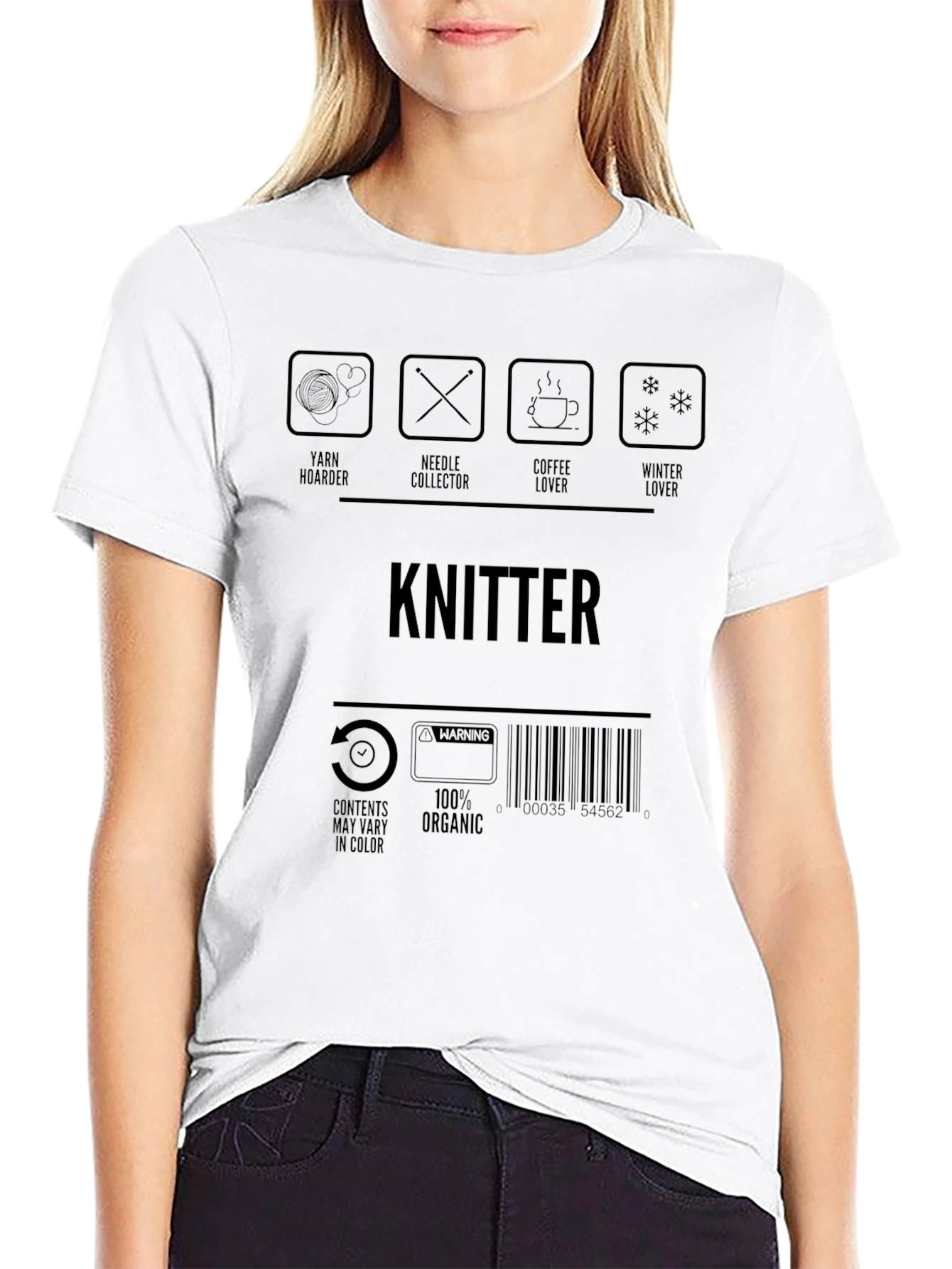 Knitter T-Shirt - Yarn Needles Coffee Winter Lover