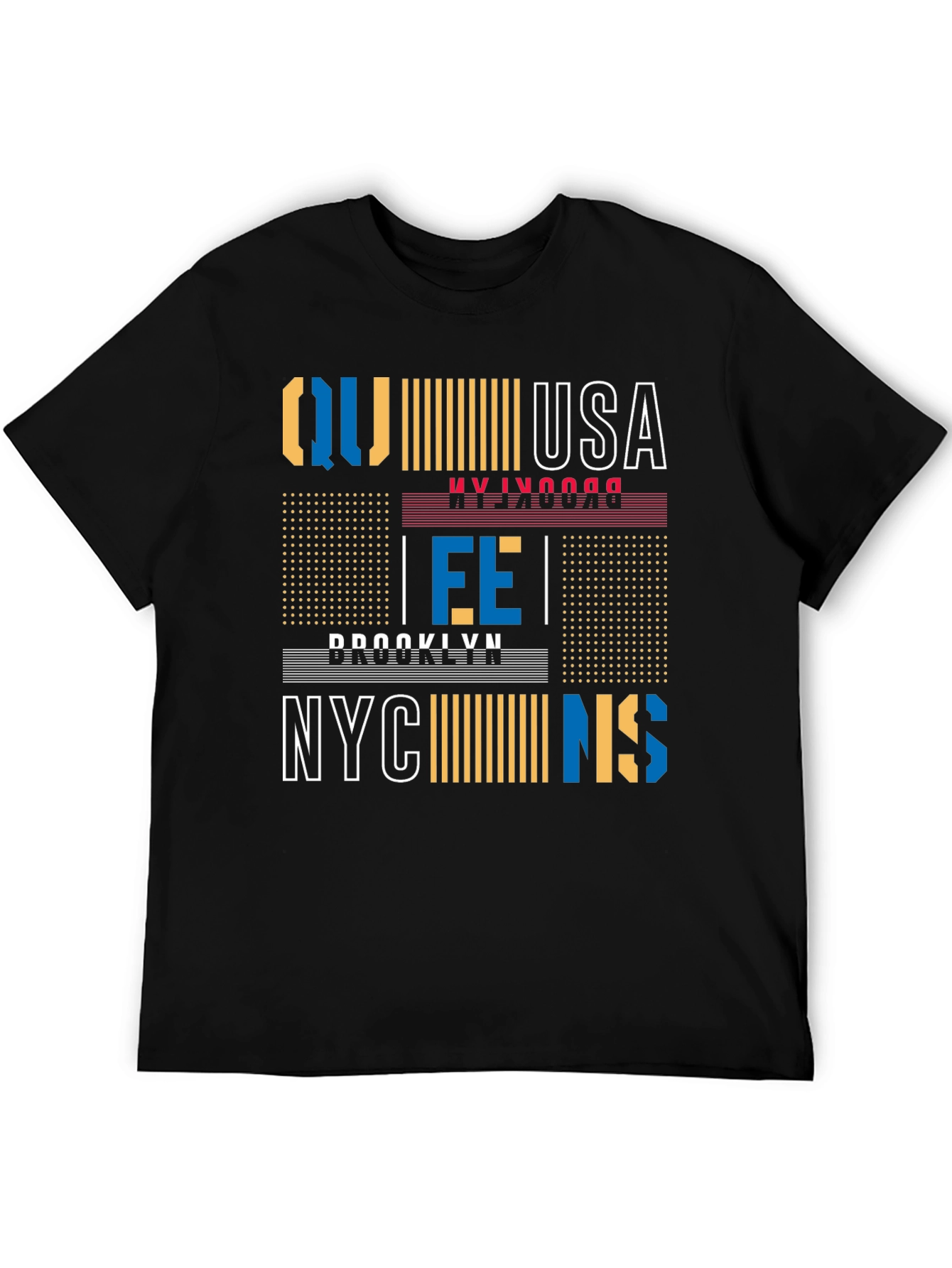 Brooklyn NYC Graphic Print Mens Black T-Shirt