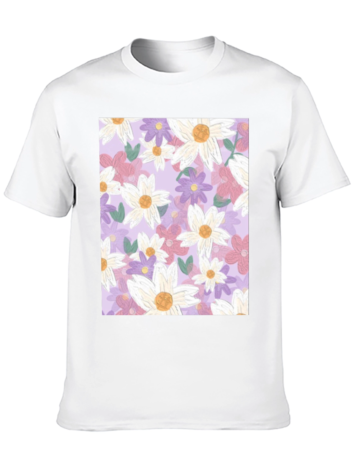 Floral Pattern Tee - Stylish Comfort
