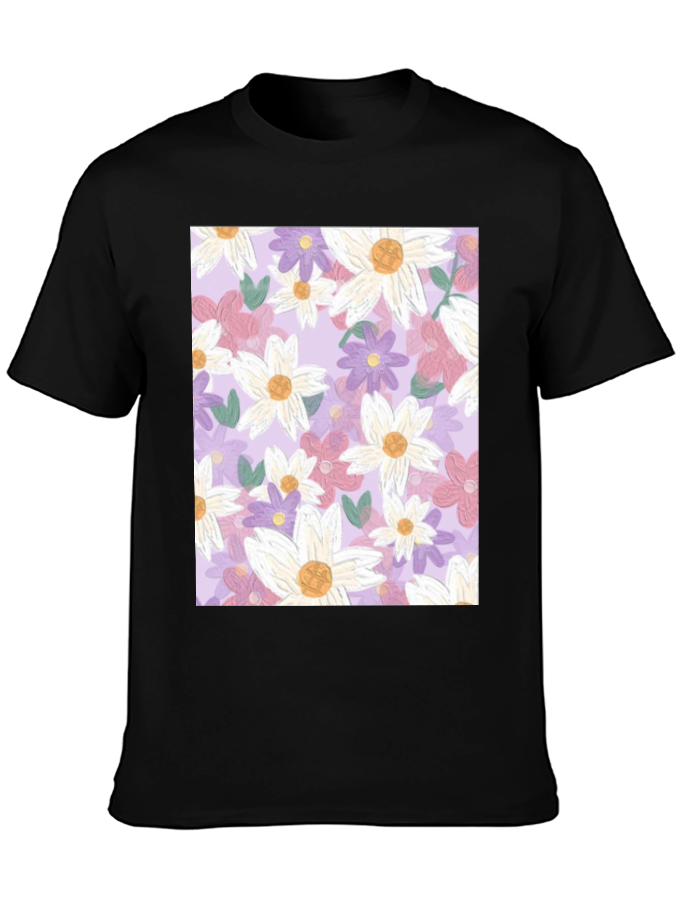 Floral Pattern Tee - Stylish Comfort