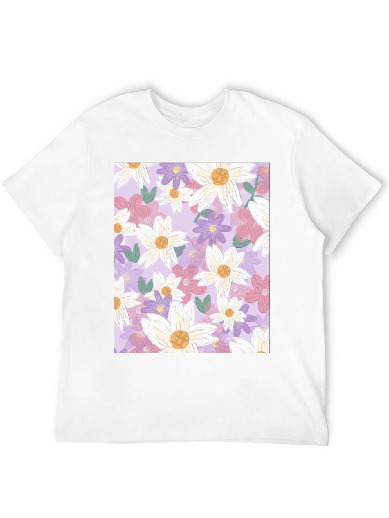 Floral Pattern Tee - Stylish Comfort